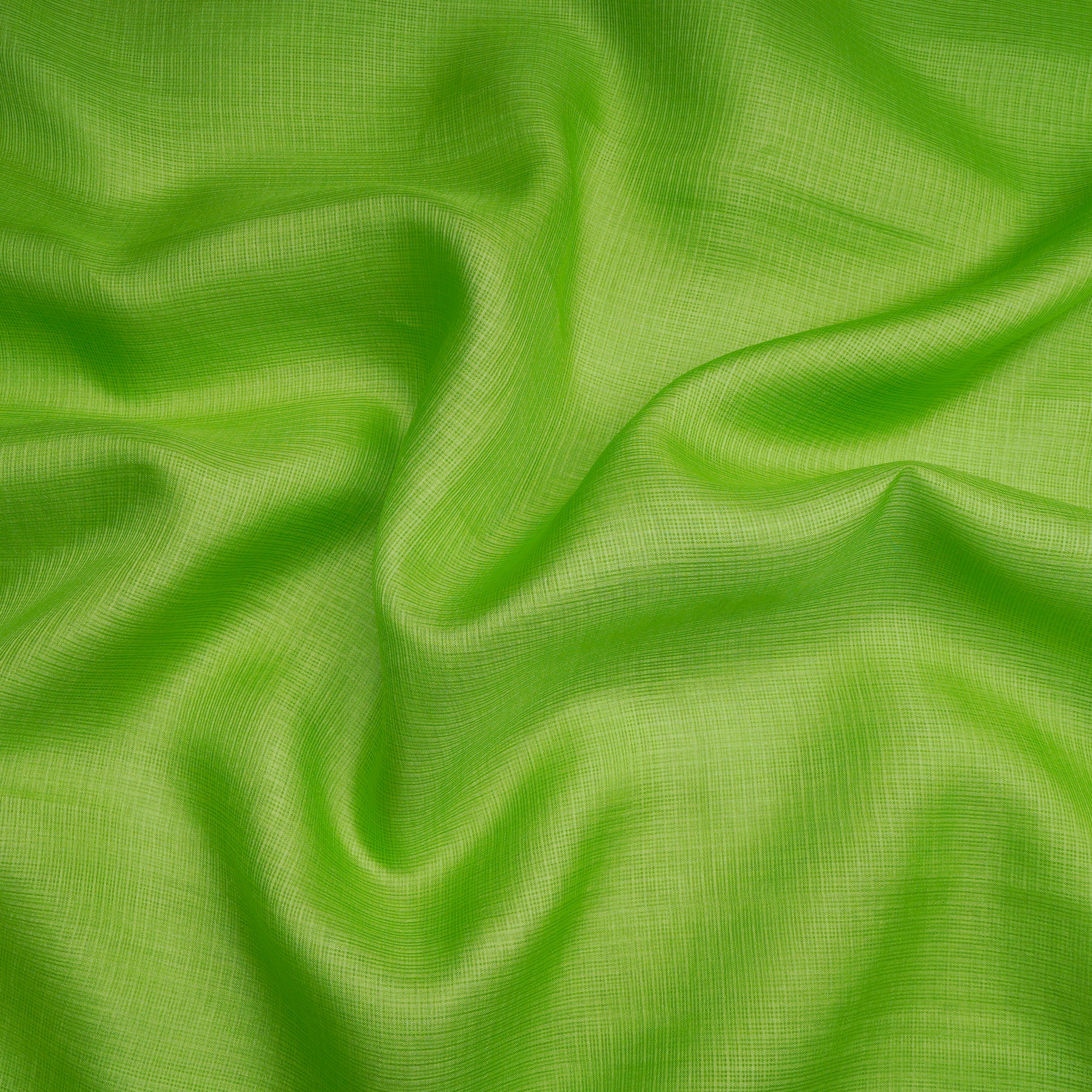 Jasmine Green Piece Dyed Kota Silk Fabric
