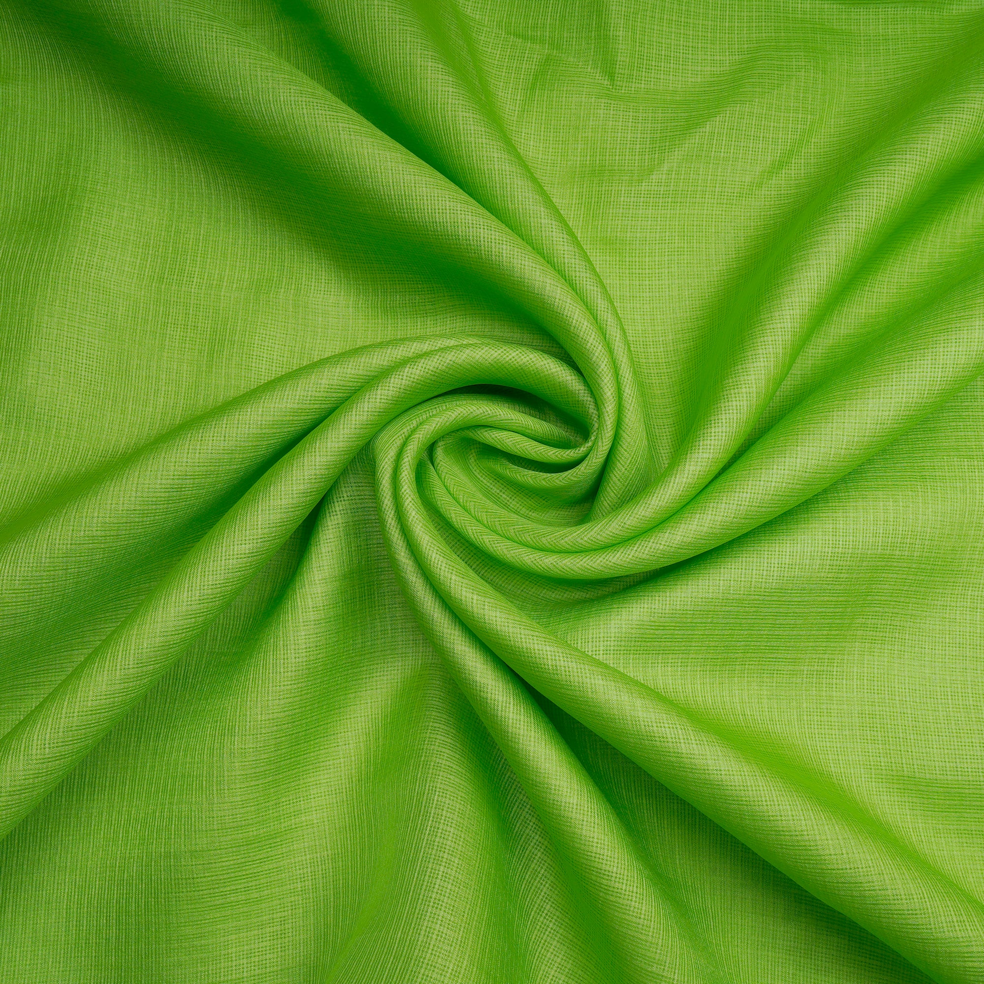 Jasmine Green Piece Dyed Kota Silk Fabric