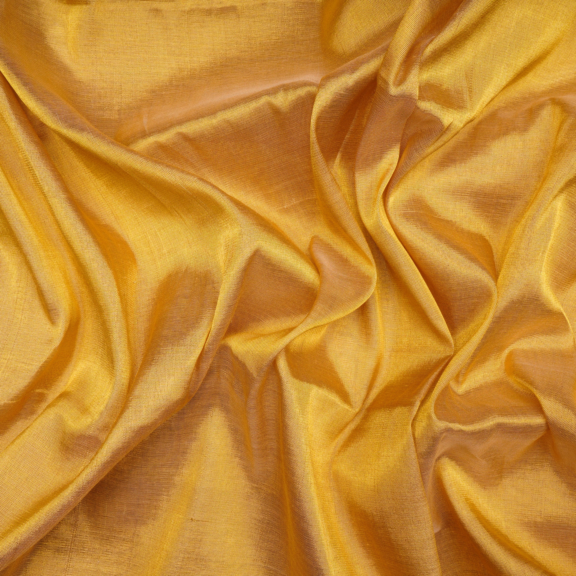 Golden Color Handwoven Pure Heavy Tissue Fabric