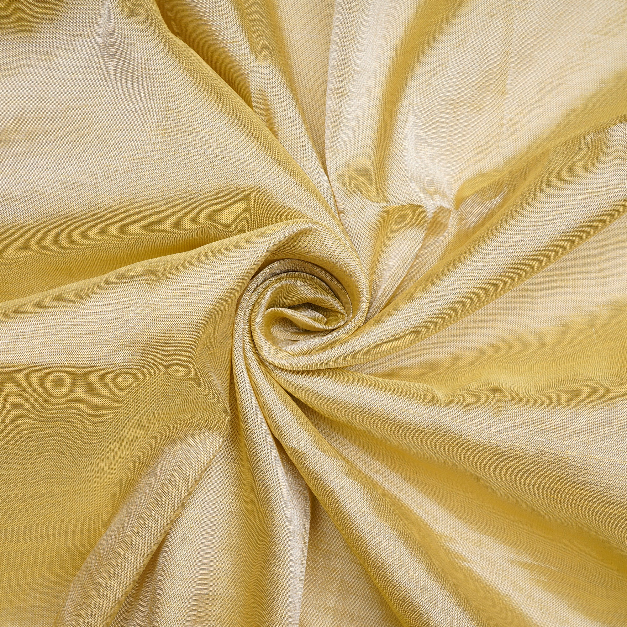 Yellow-Golden Handwoven Heavy Tissue Fabric