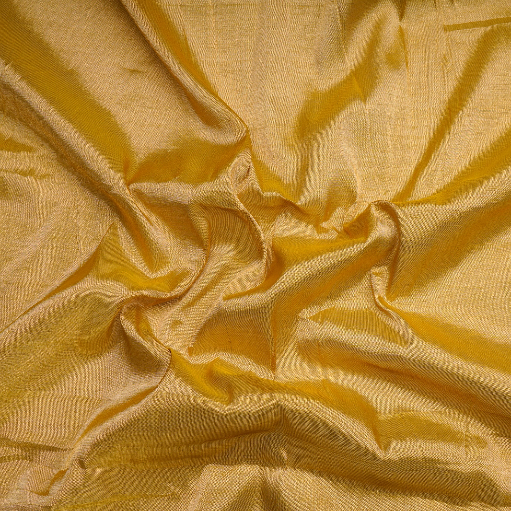 Yellow-Golden Handwoven Pure Heavy Tissue Fabric