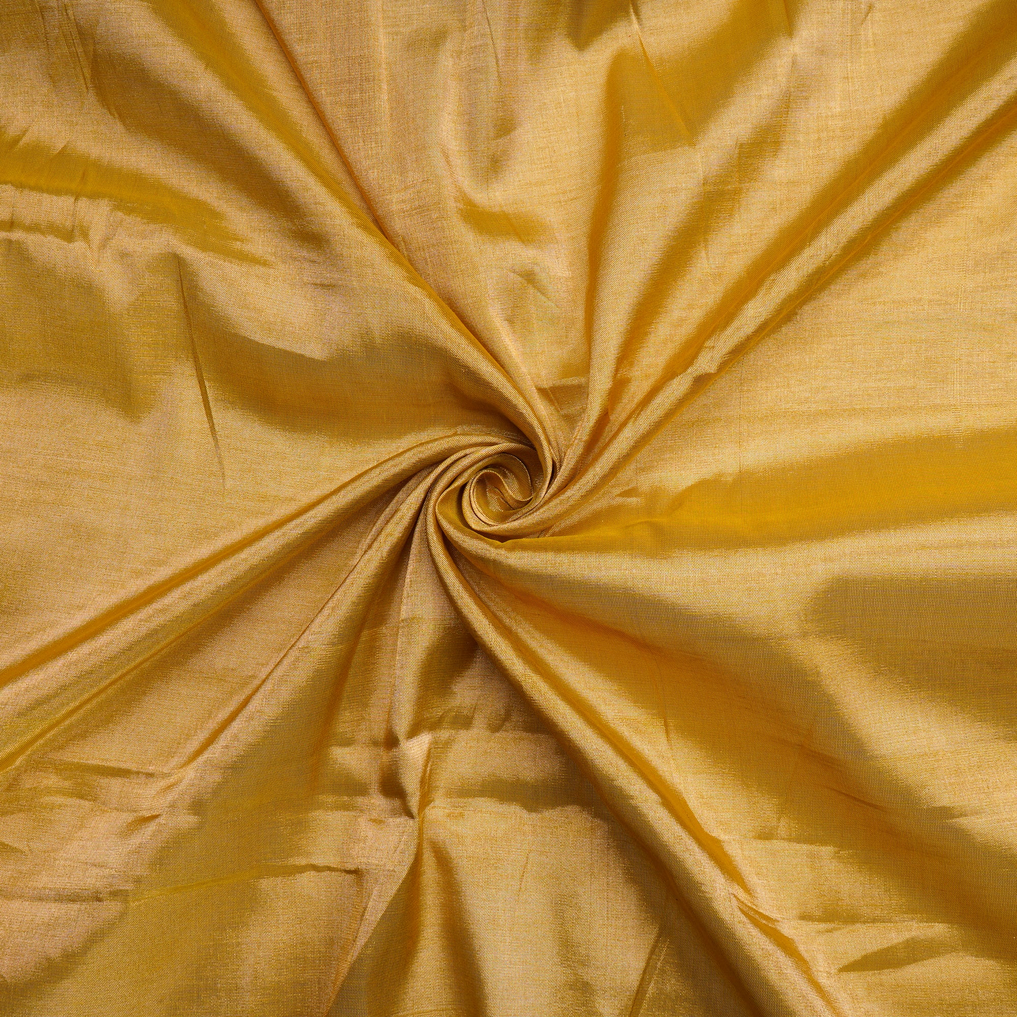 Yellow-Golden Handwoven Pure Heavy Tissue Fabric