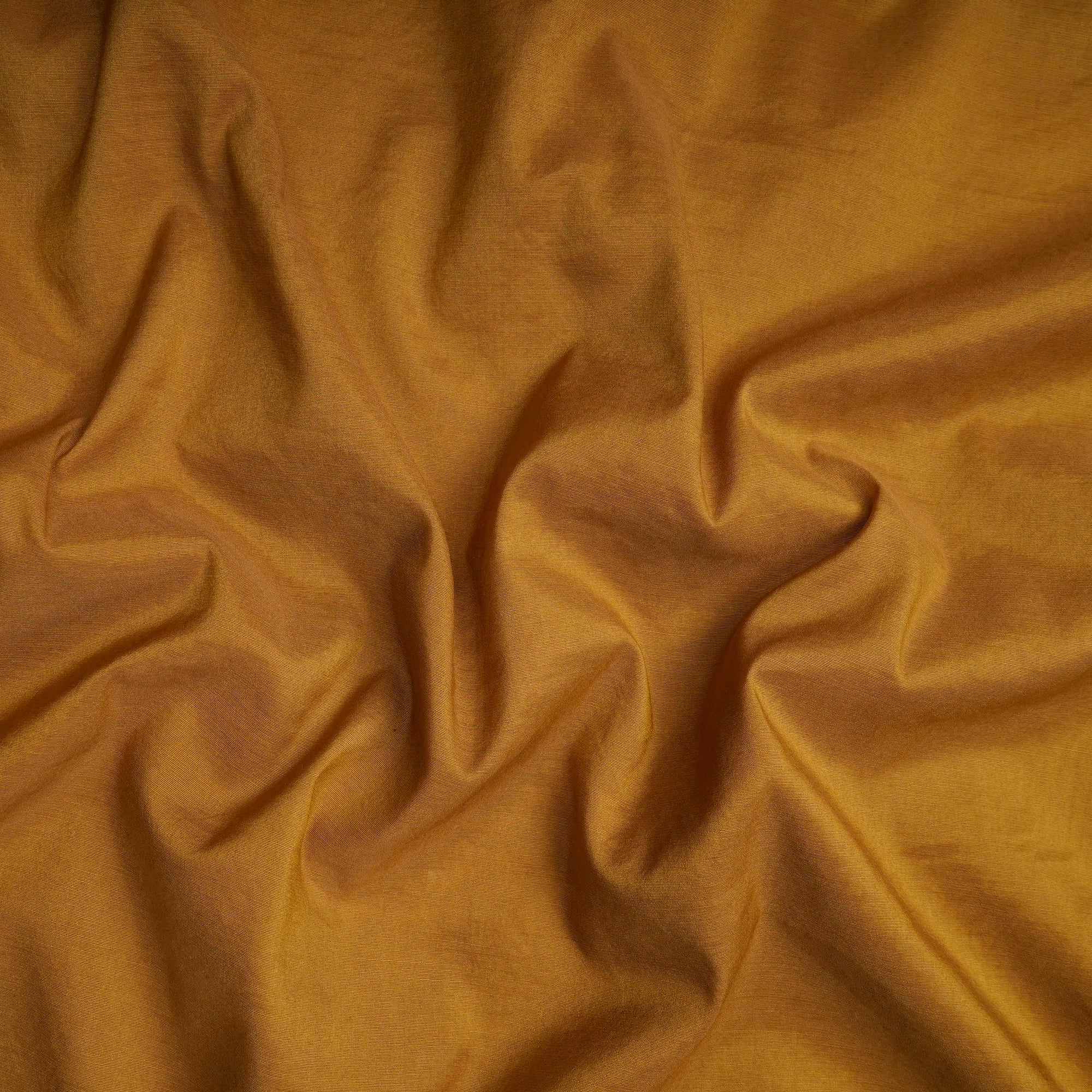 Musterd-Gold Chanderi Fabric with Zari Border