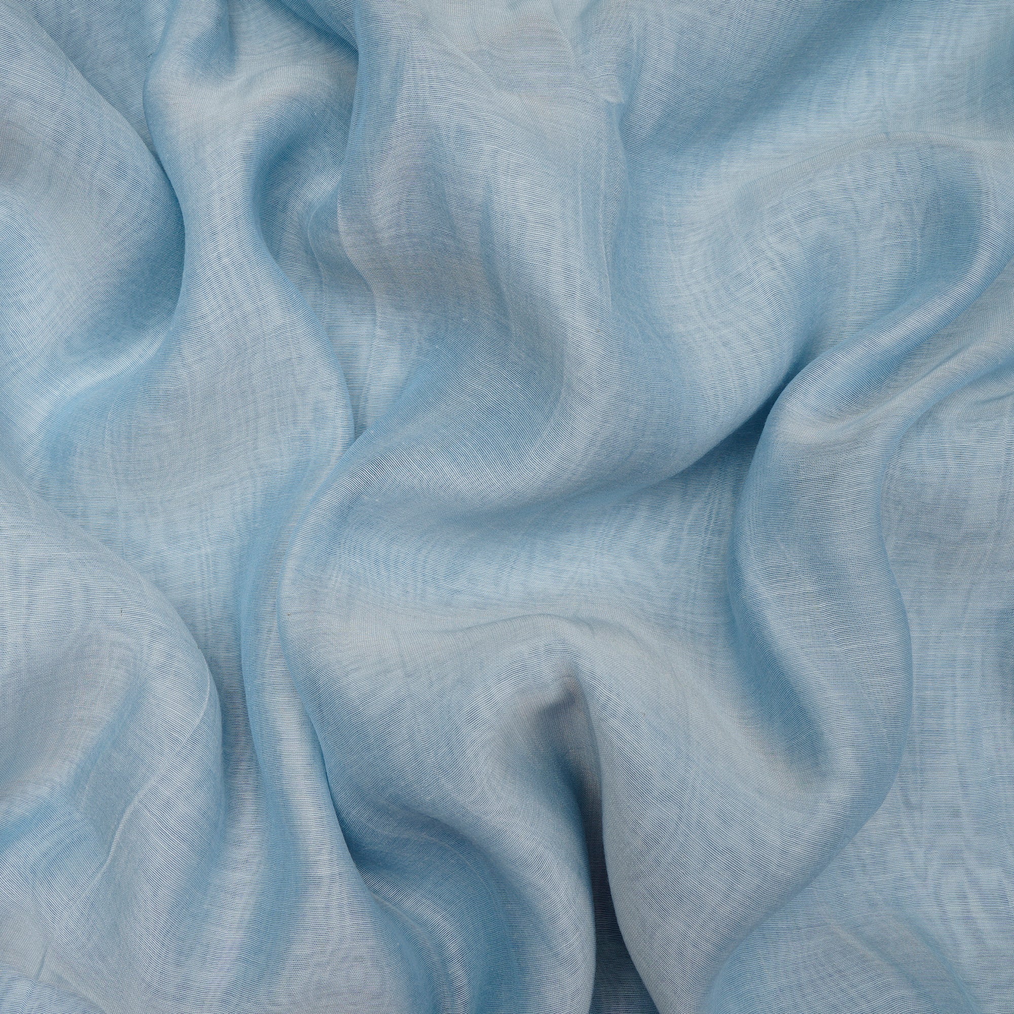 Ice Blue Piece Dyed Pure Fine Chanderi Fabric