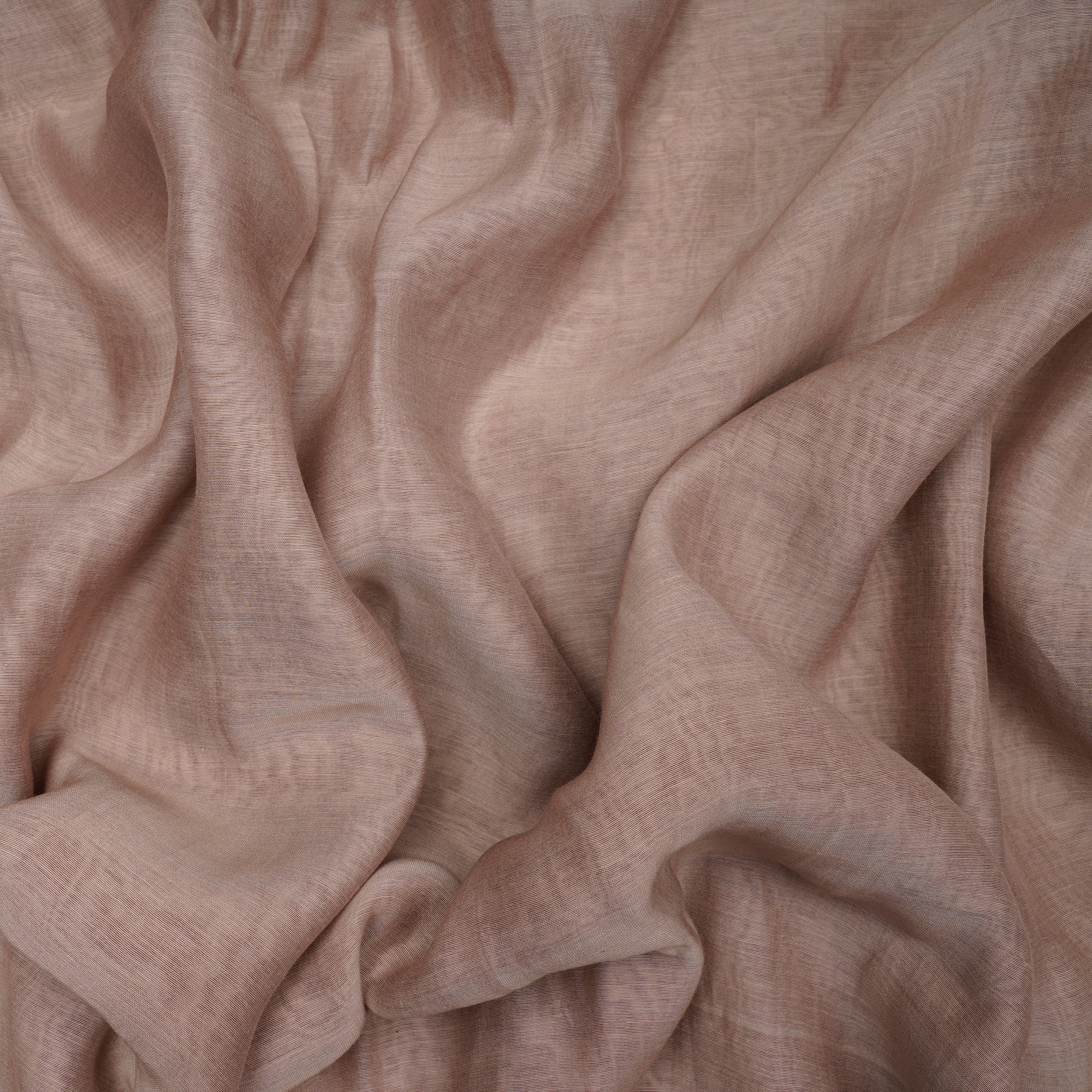 Light Brown Piece Dyed Pure Fine Chanderi Fabric