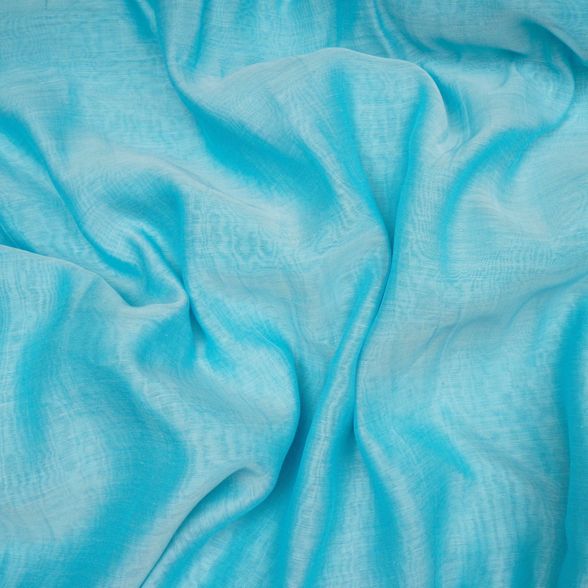 Ice blue Piece Dyed Pure Fine Chanderi Fabric
