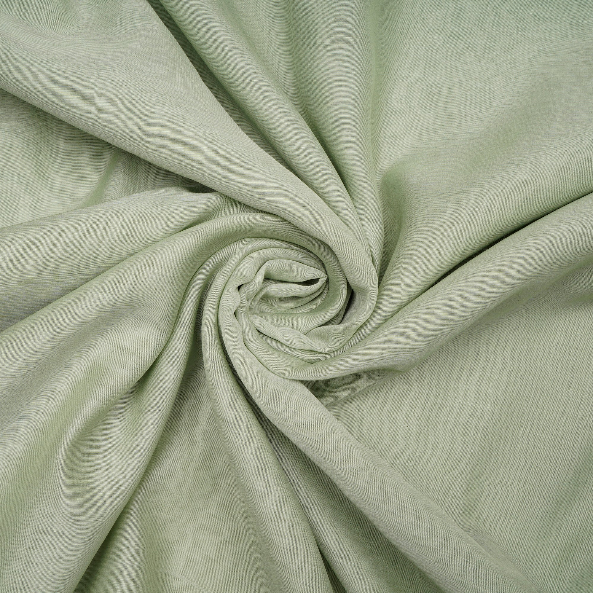 Pastel Green Piece Dyed Plain Fine Chanderi Fabric