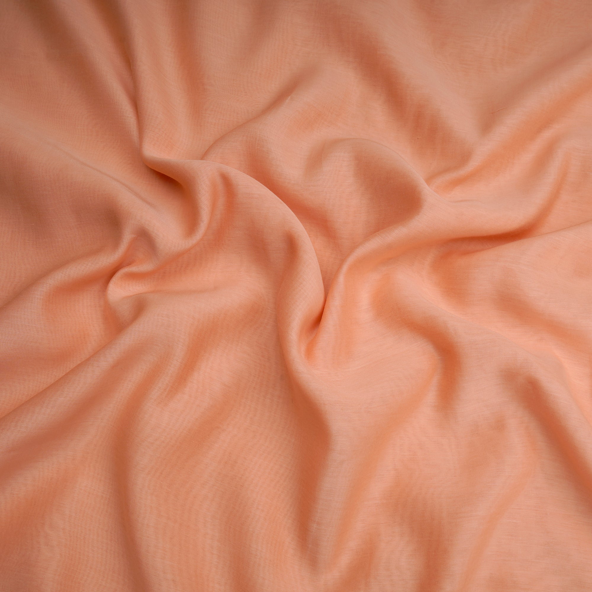 Peach Parfait Piece Dyed Pure Fine Chanderi Fabric