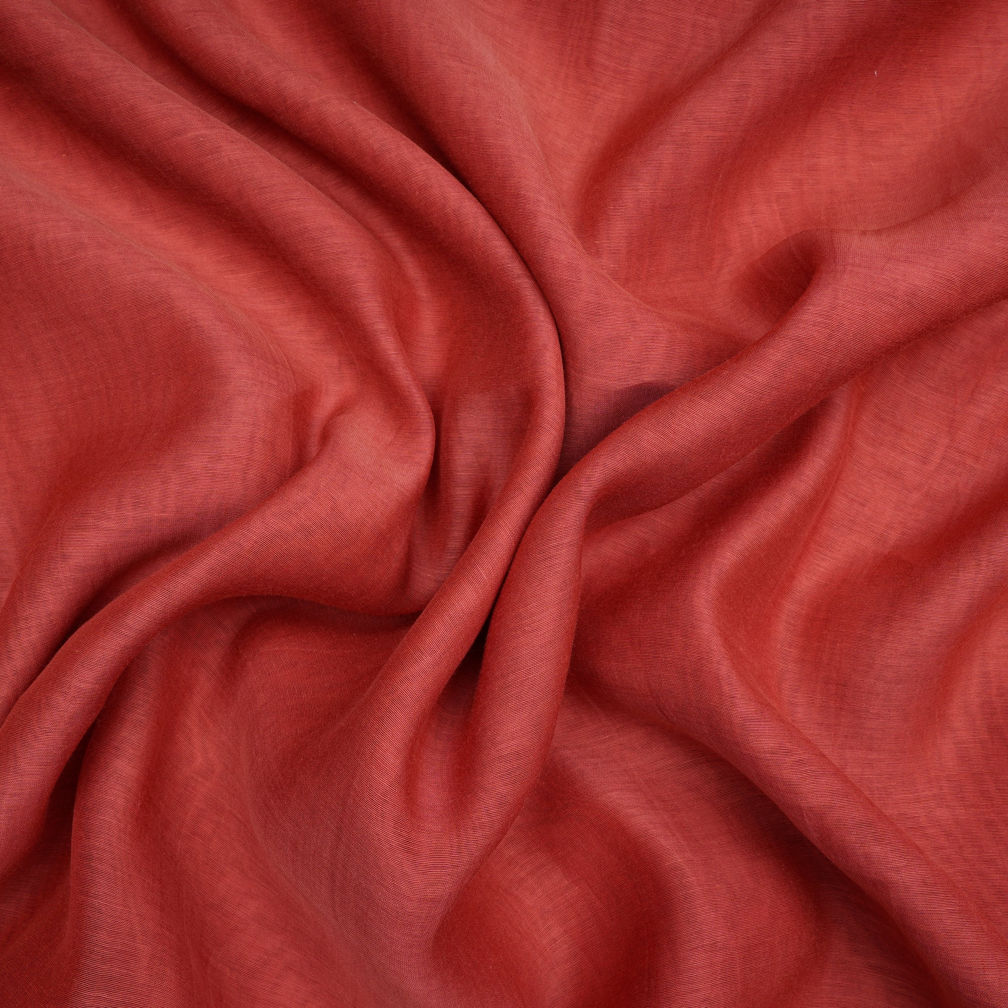 Paprika Piece Dyed Plain Fine Chanderi Fabric