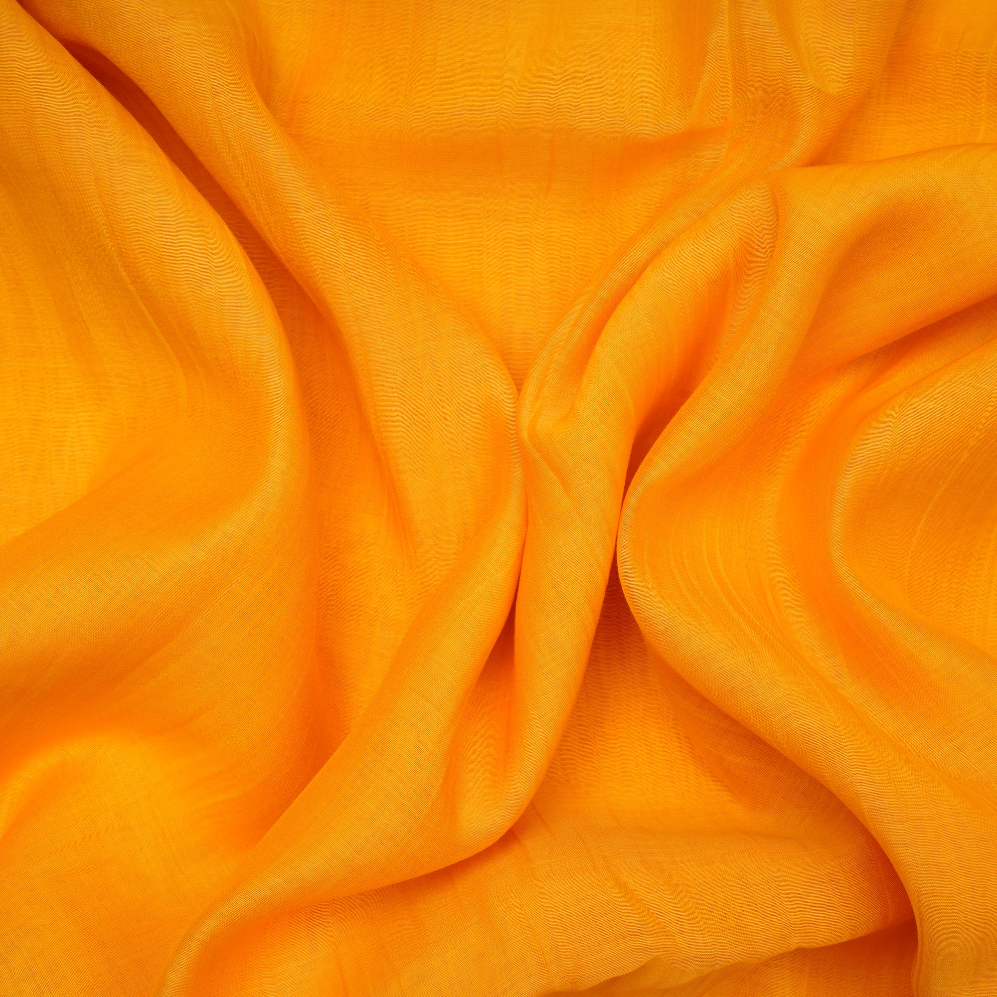 Saffron Piece Dyed Pure Fine Chanderi Fabric