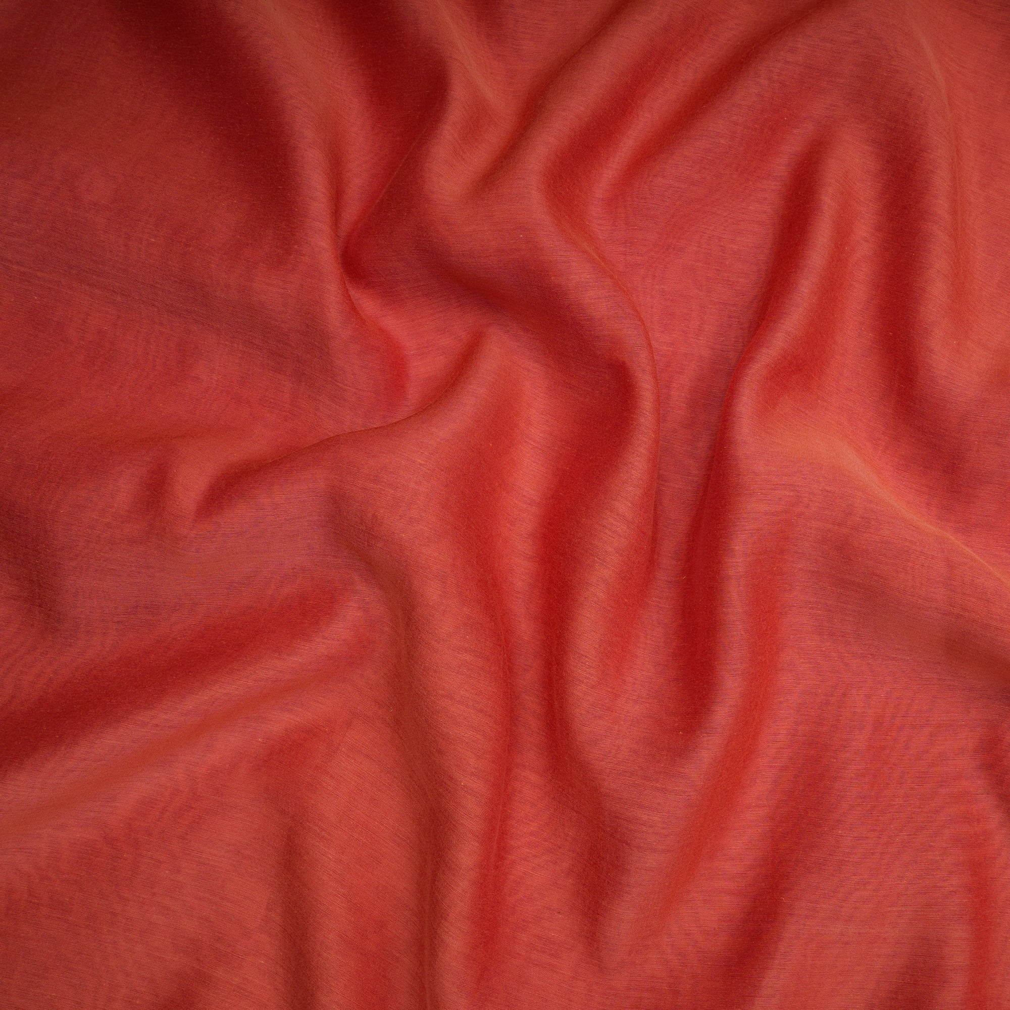 Paprika Piece Dyed Pure Fine Chanderi Fabric