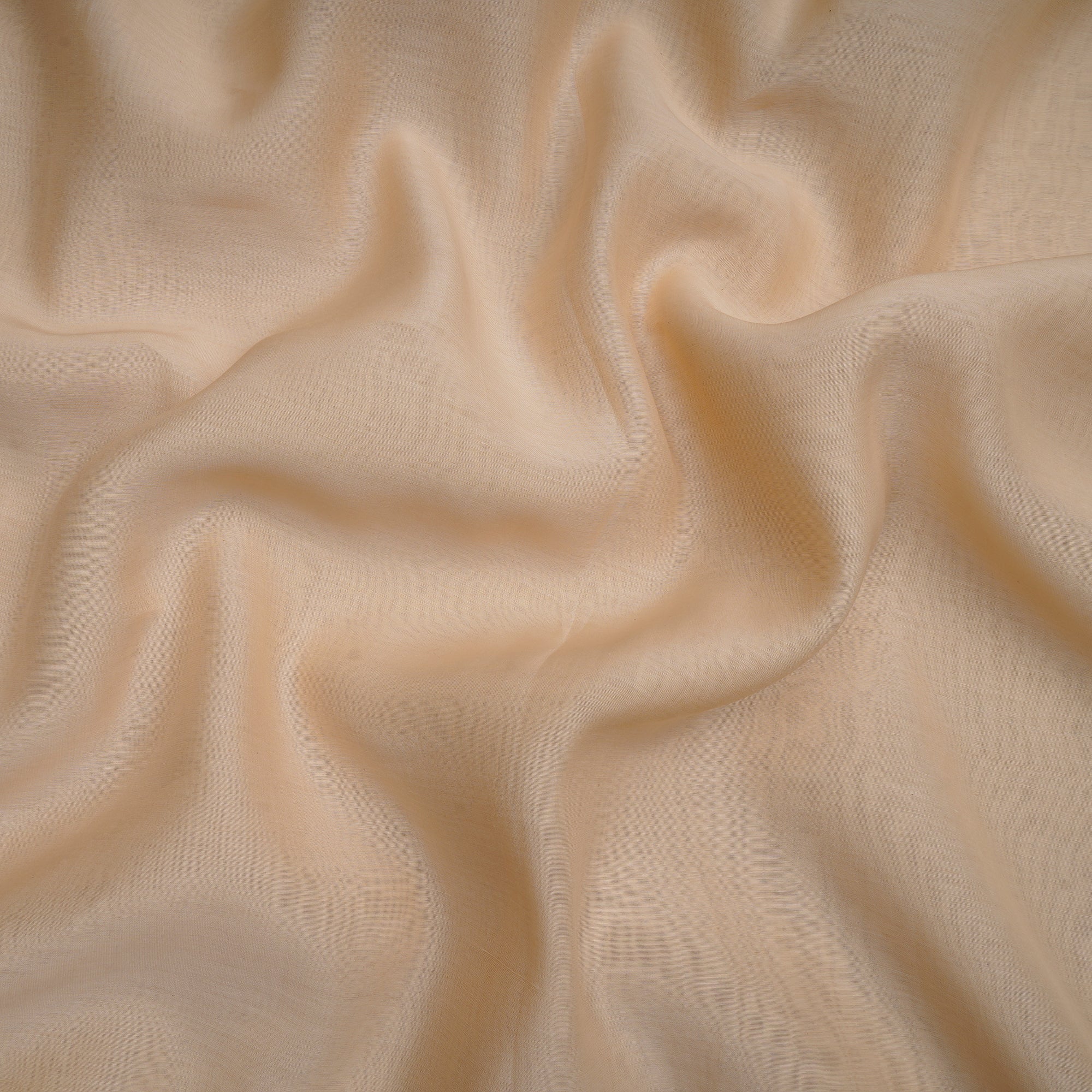 Cream Piece Dyed Pure Fine Chanderi Fabric