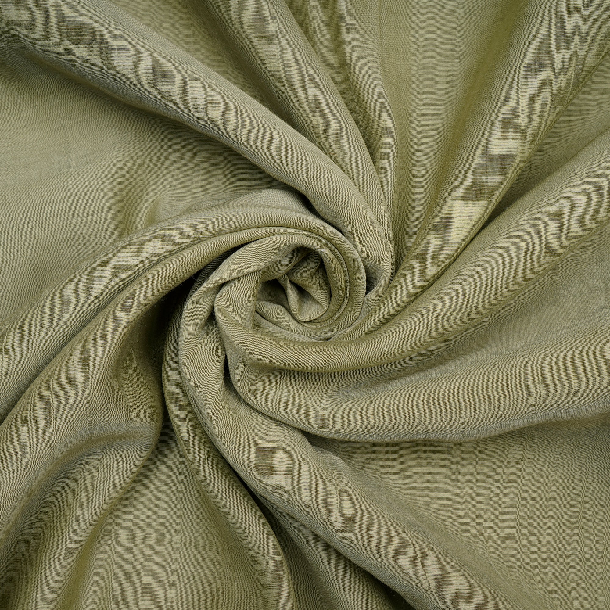 Clay Ash Green Color Piece Dyed Pure Chanderi Fabric