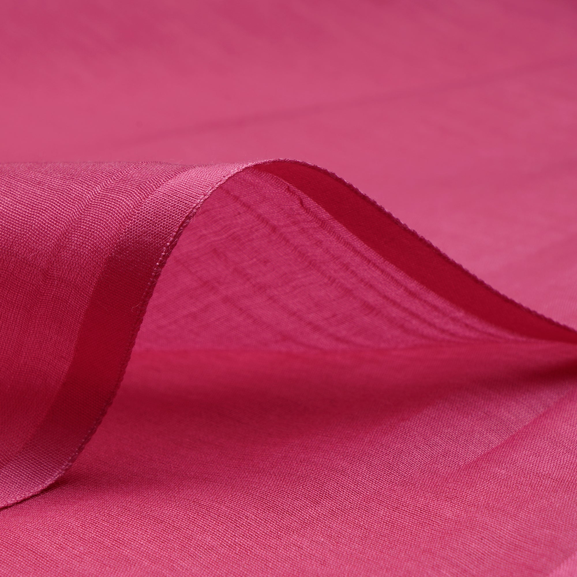 Pink Piece Dyed Plain Fine Chanderi Fabric