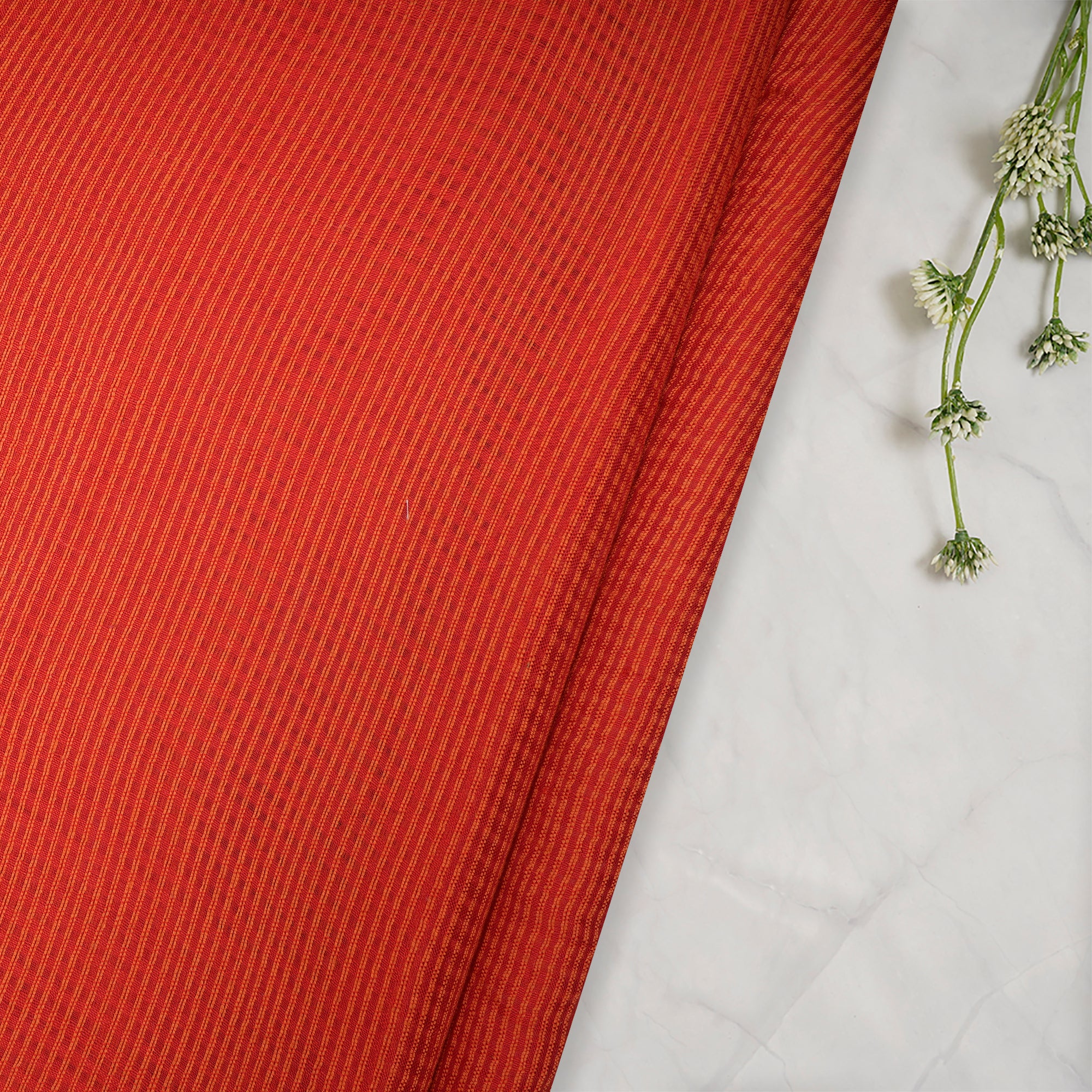 Red Color Natural Silk Fabric