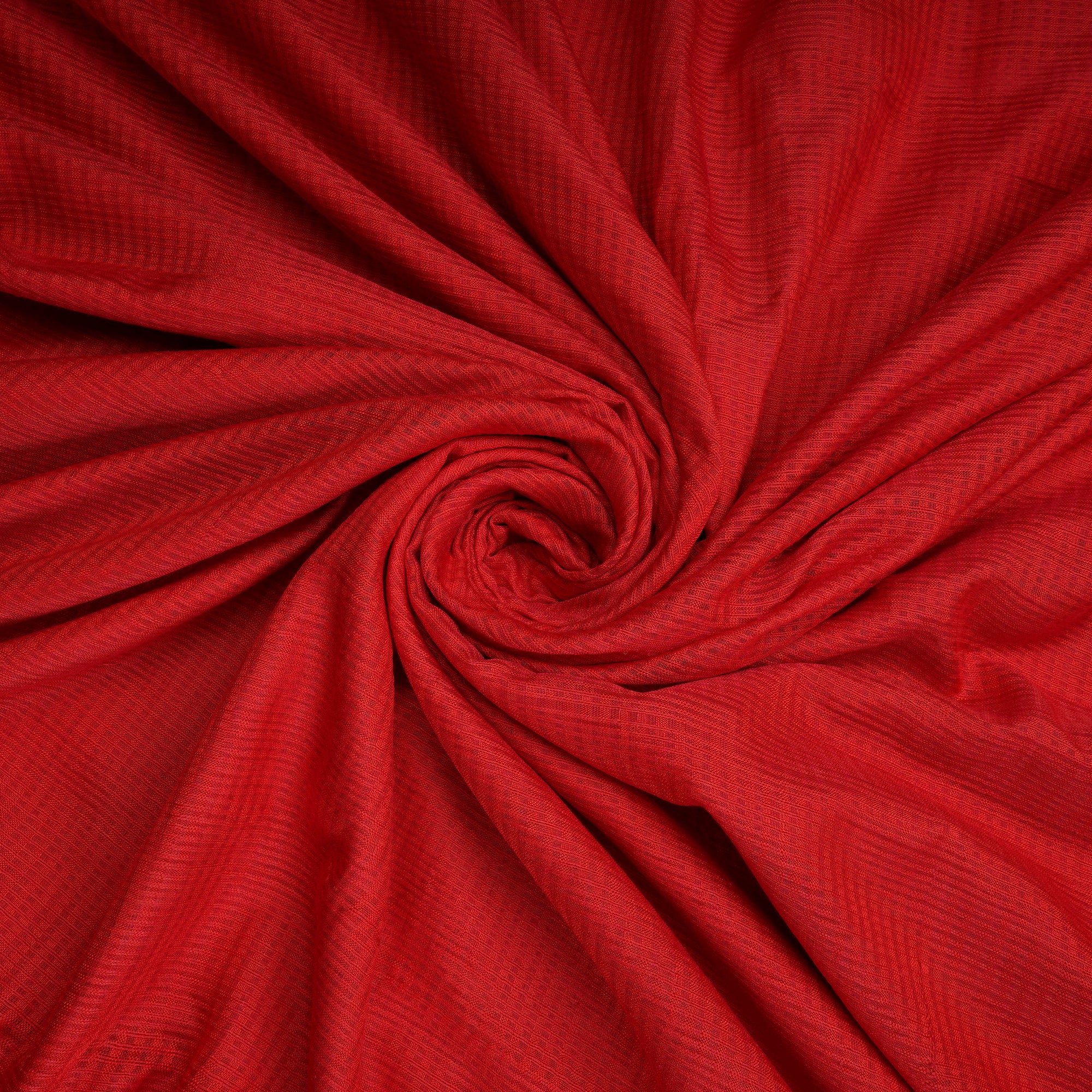 Red Plain Dyed Natural Silk Fabric