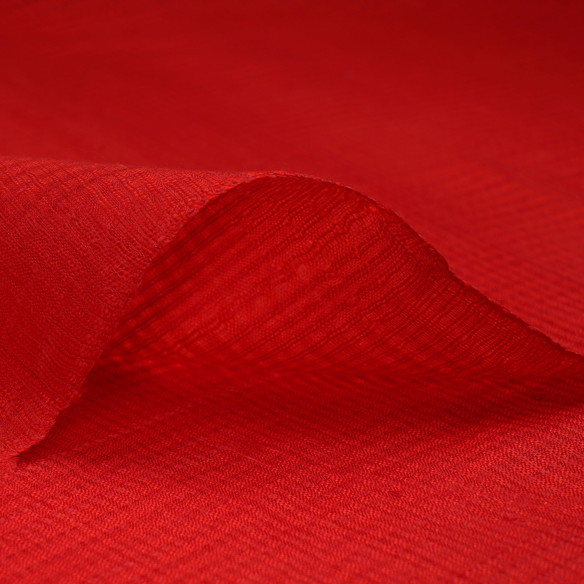 Red Plain Dyed Natural Silk Fabric