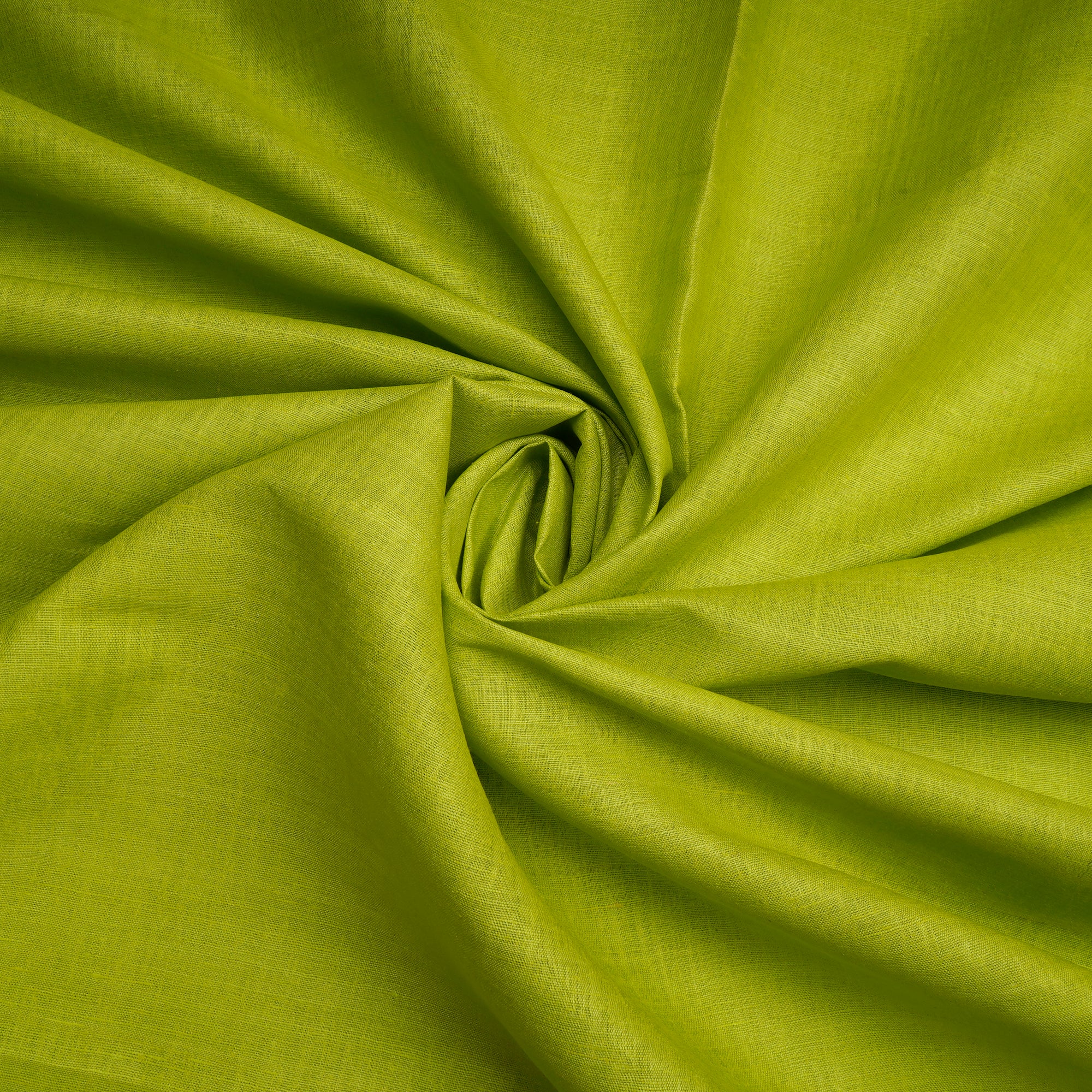 Parrot Green Dyed Handwoven Plain Matka Fabric