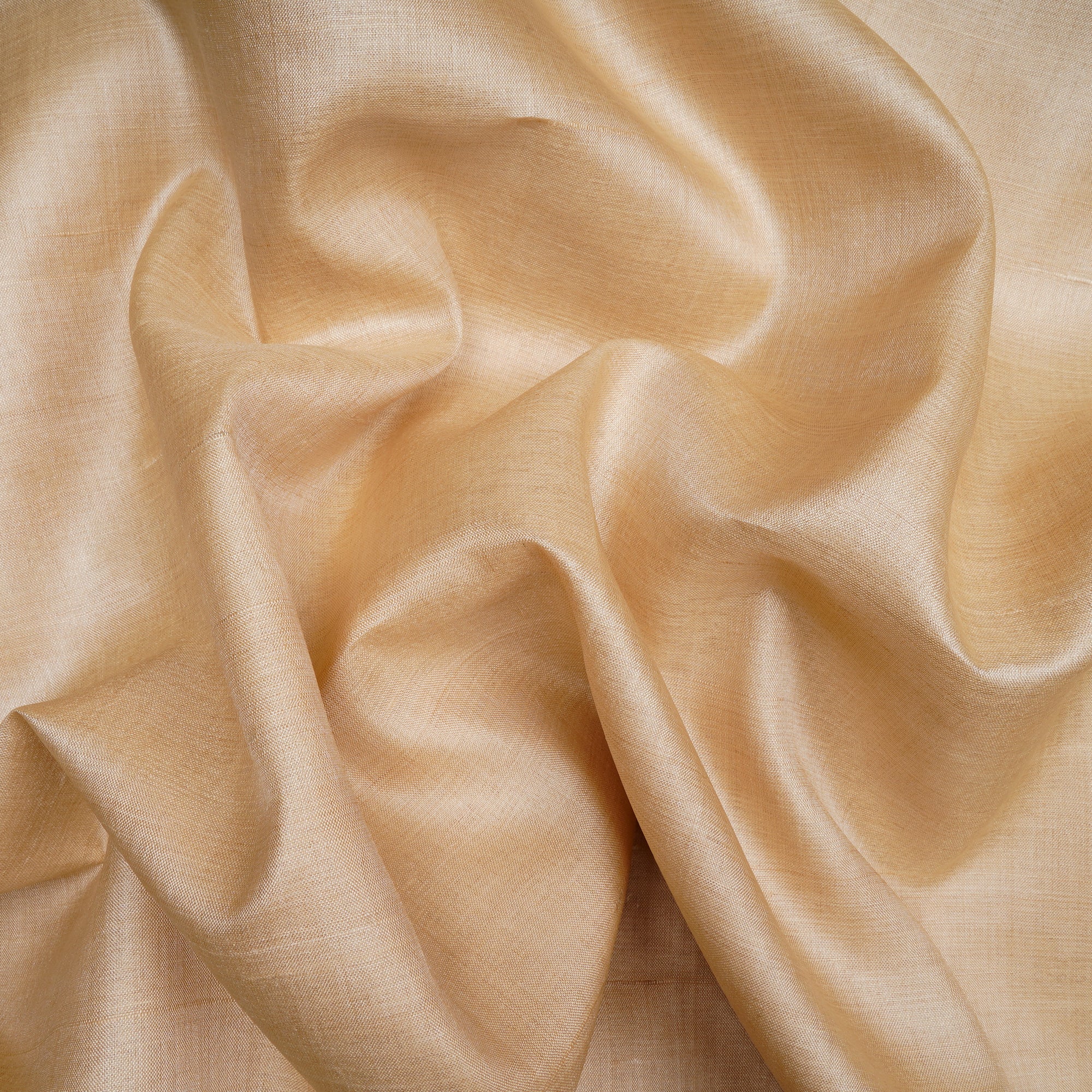 Natural Beige Handwoven Tussar Silk Fabric