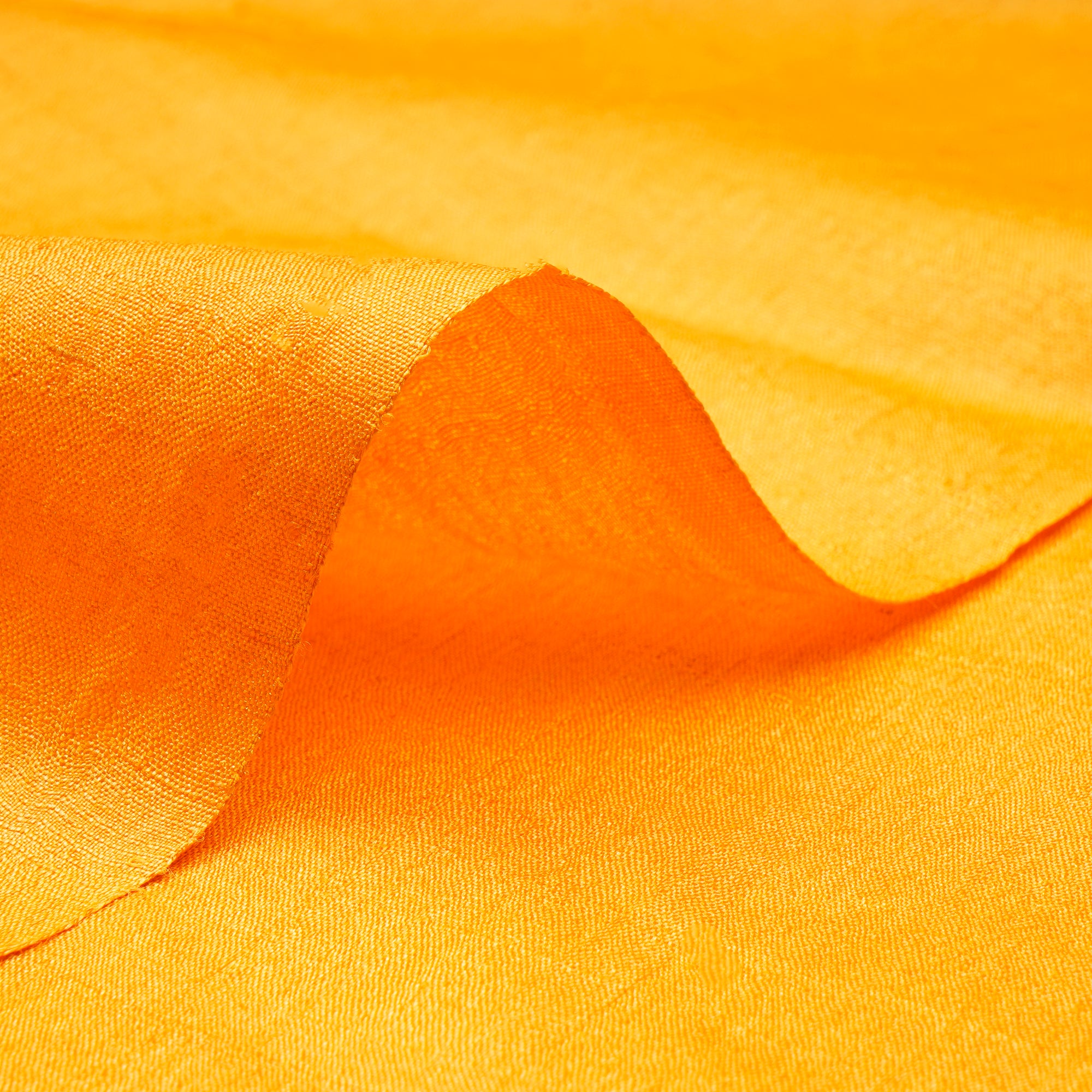 Mustard Piece Dyed Handwoven Tusser Silk Fabric