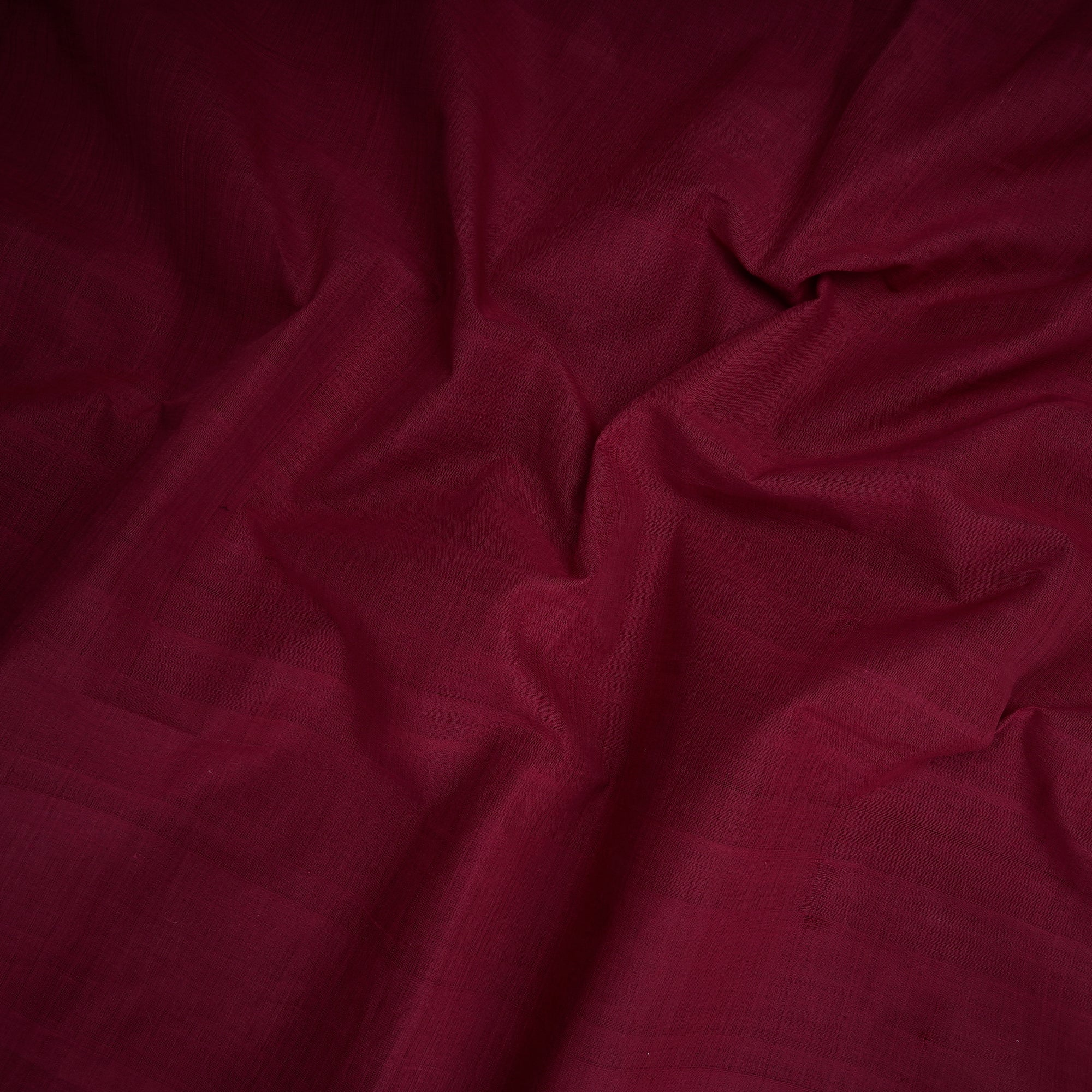 Maroon Dyed Mangalgiri Cotton Fabric