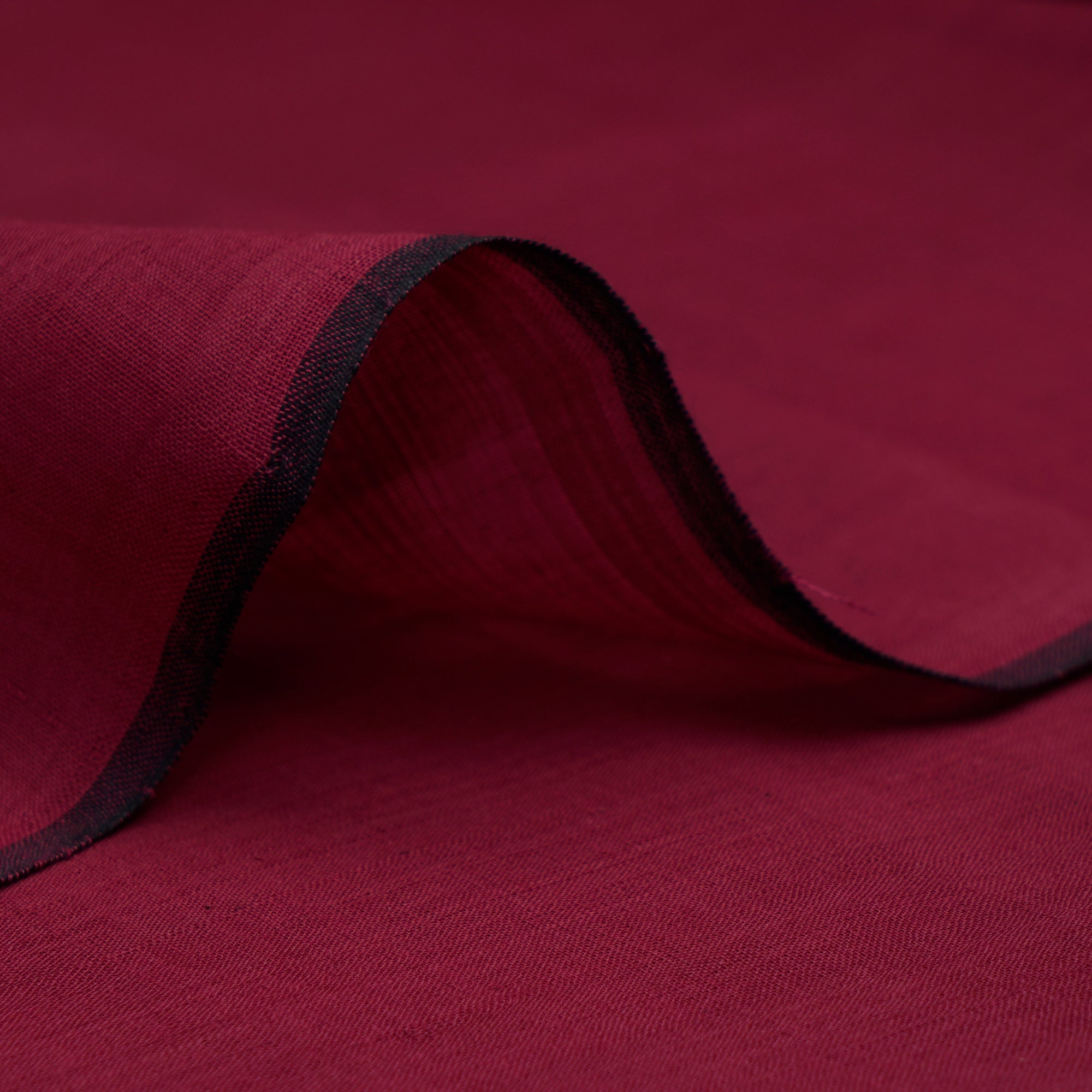 Maroon Dyed Mangalgiri Cotton Fabric