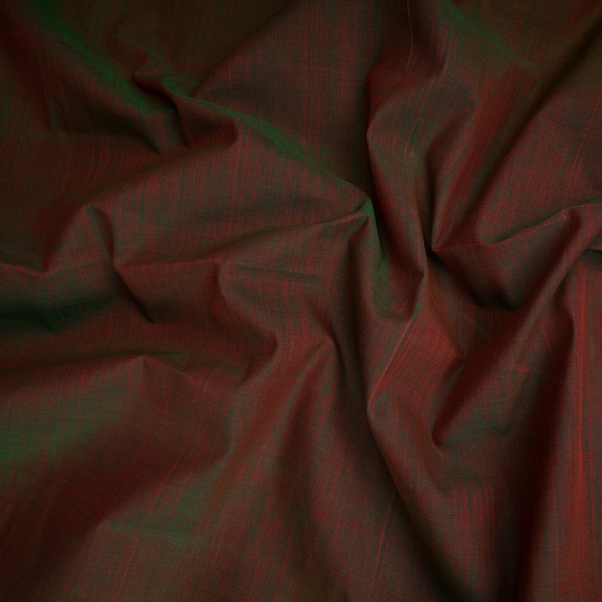 Red-Green Mangalgiri Cotton Fabric