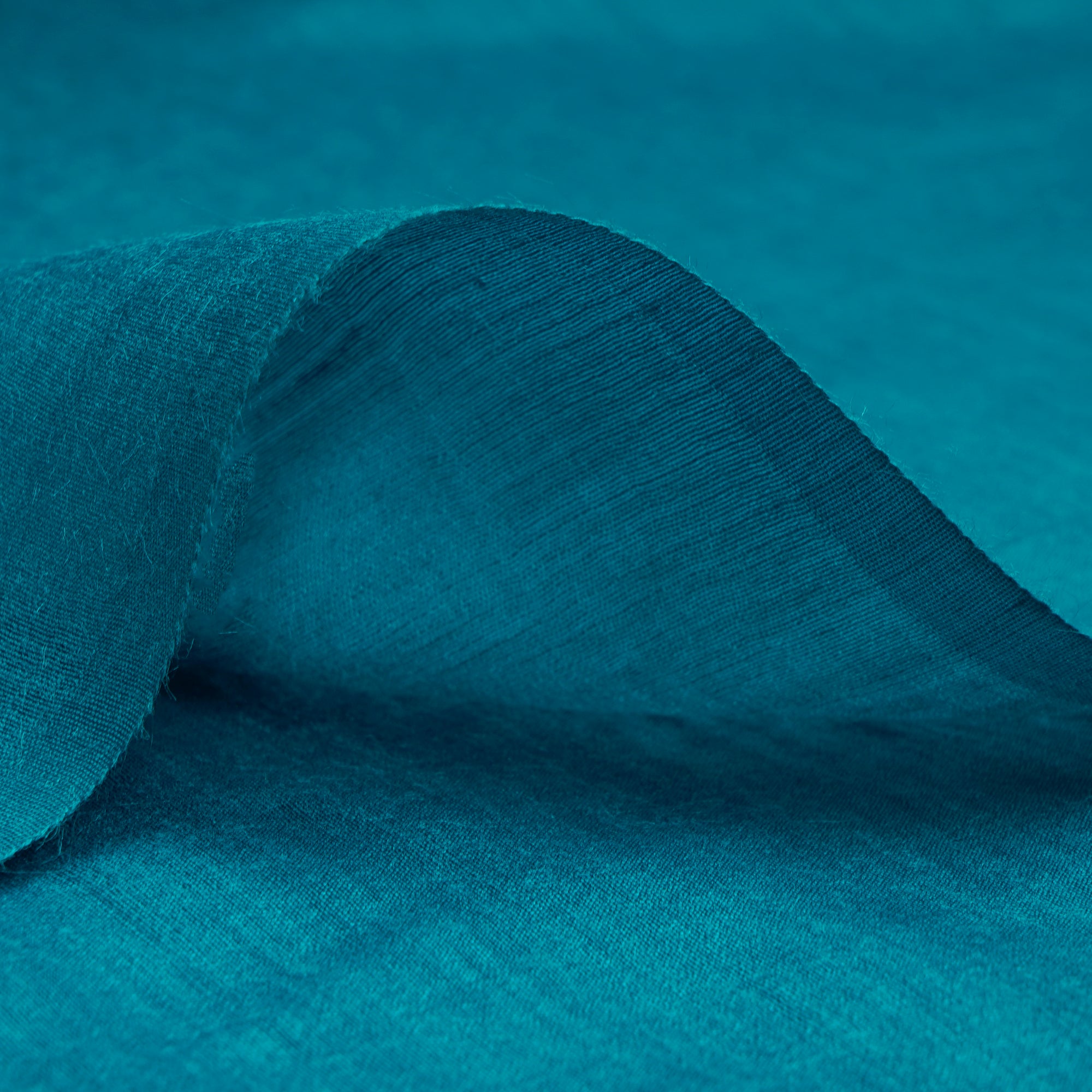 Light Blue Piece Dyed Plain Muga Silk Fabric