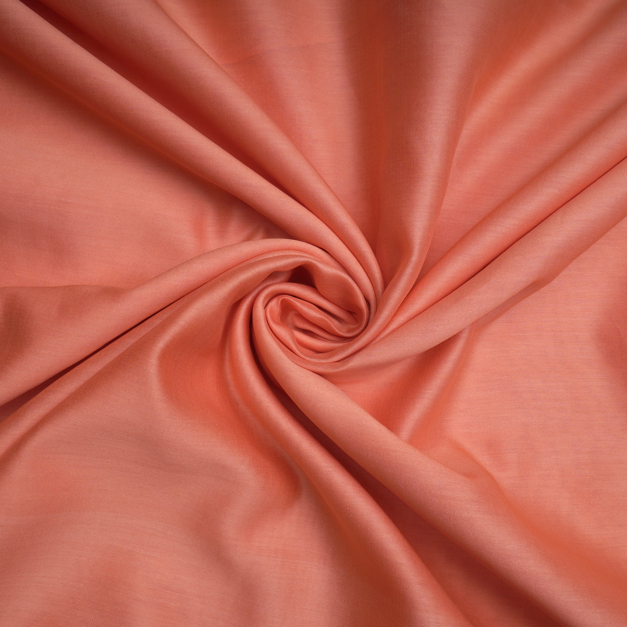 Peach Piece Dyed Rapier Loom Pure Chanderi Fabric