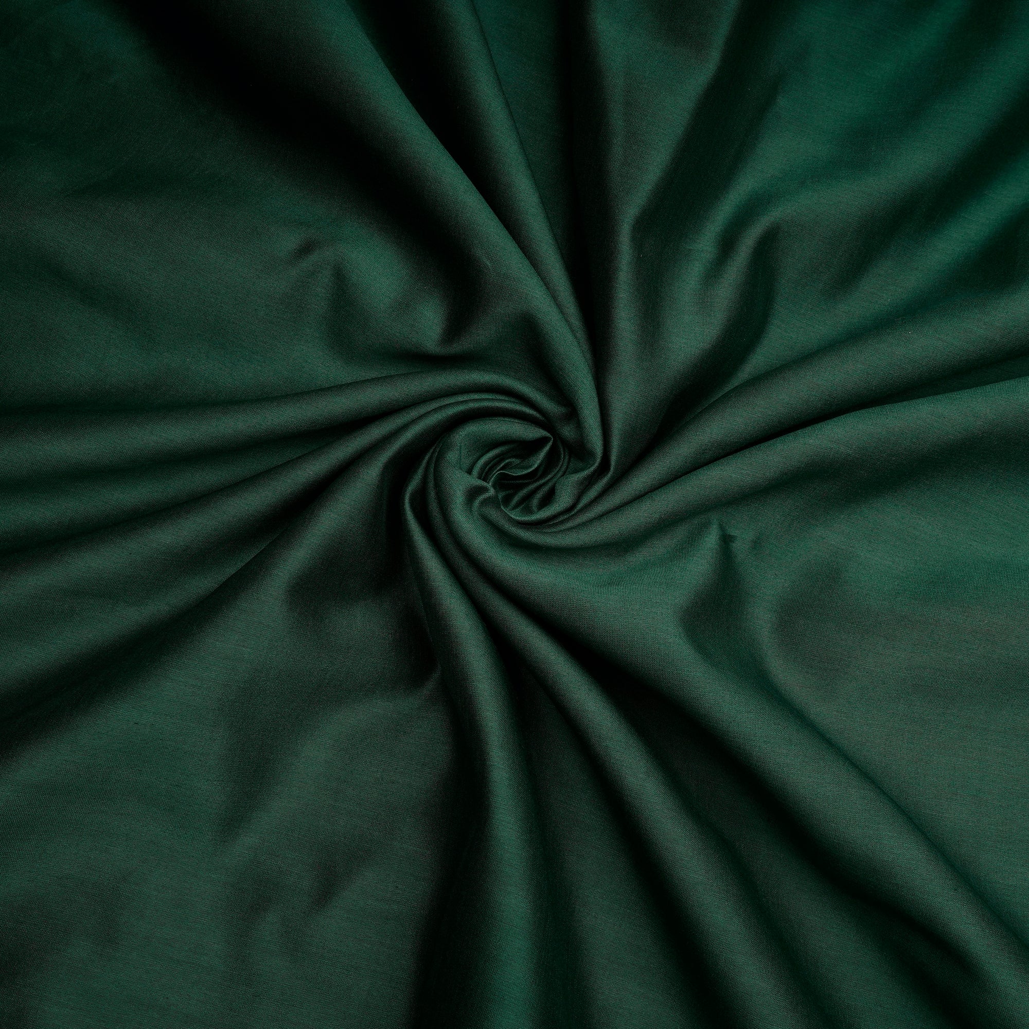 Dark Green Piece Dyed Pure Fine Rapier Chanderi Fabric