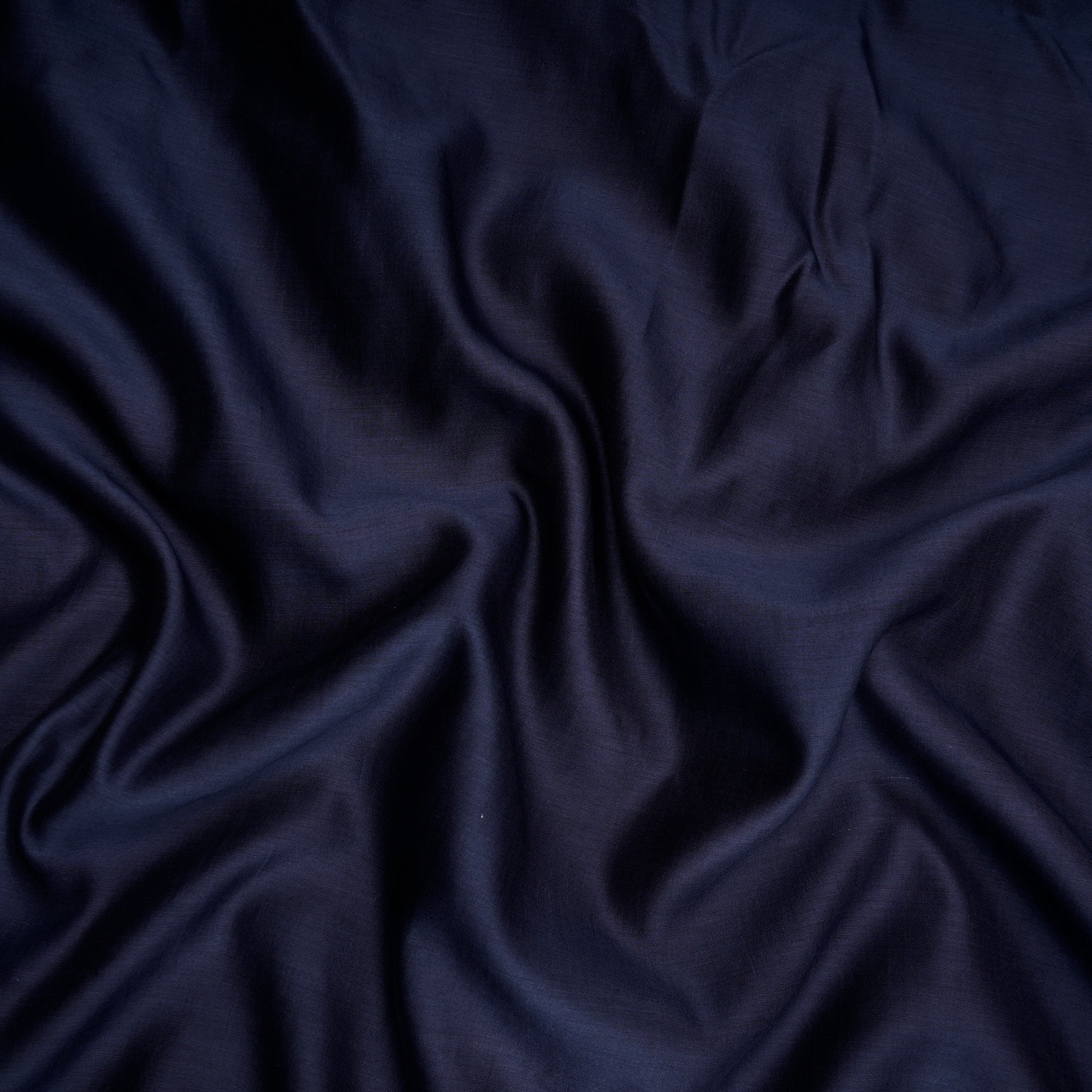 Dark Blue Piece Dyed Pure Fine Rapier Chanderi Fabric