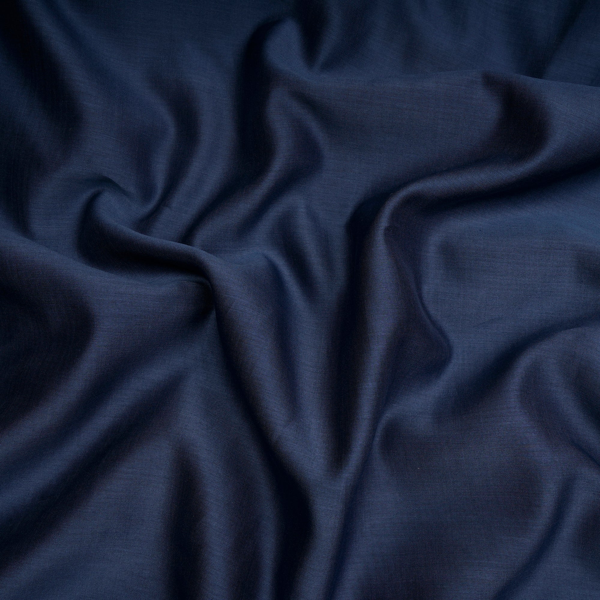 Navy Blue Piece Dyed Rapier Loom Premium Chanderi Fabric