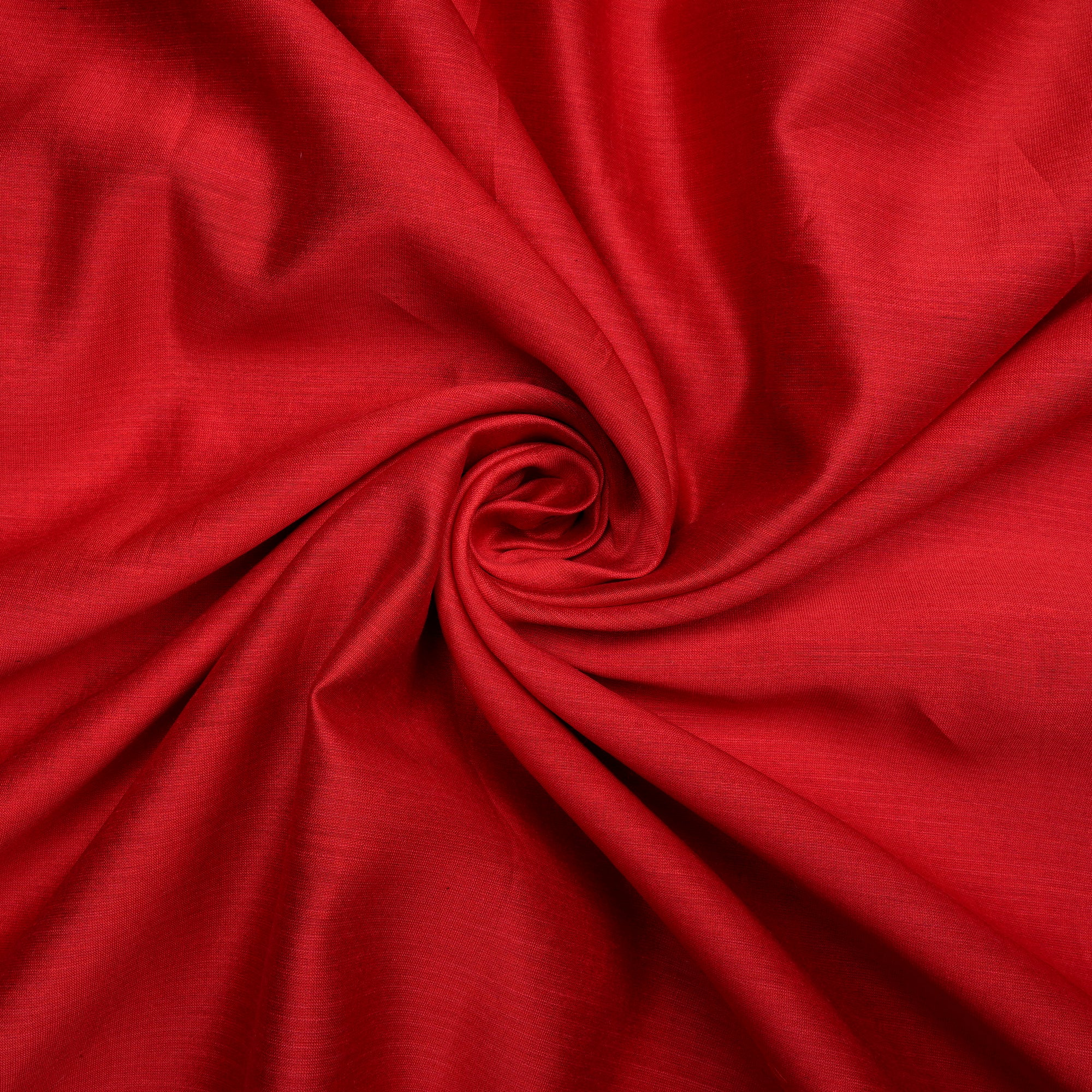 Deep Red Piece Dyed Rapier Loom Pure Chanderi Fabric