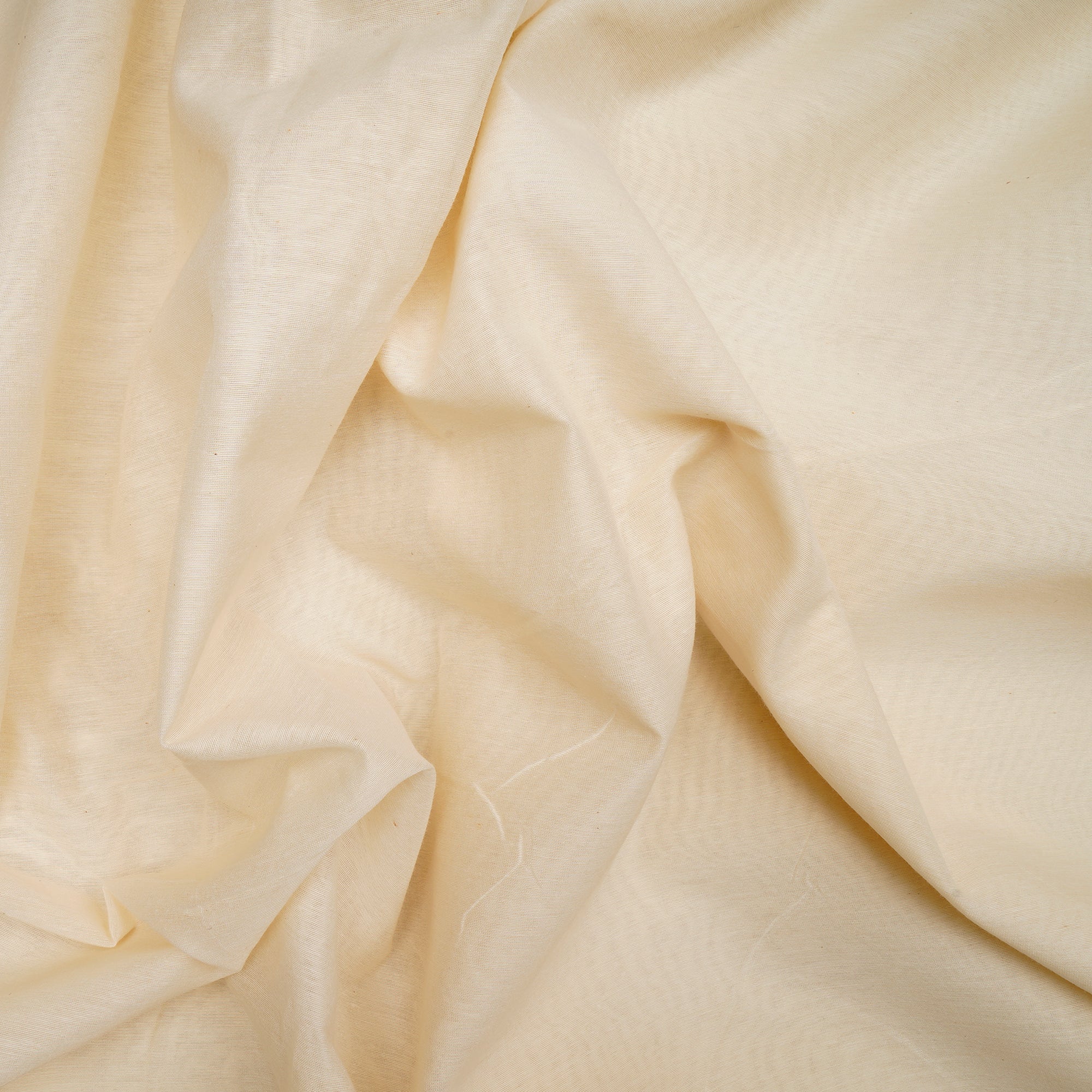 Off-White Dyeable Plain Cotton Chanderi Fabric