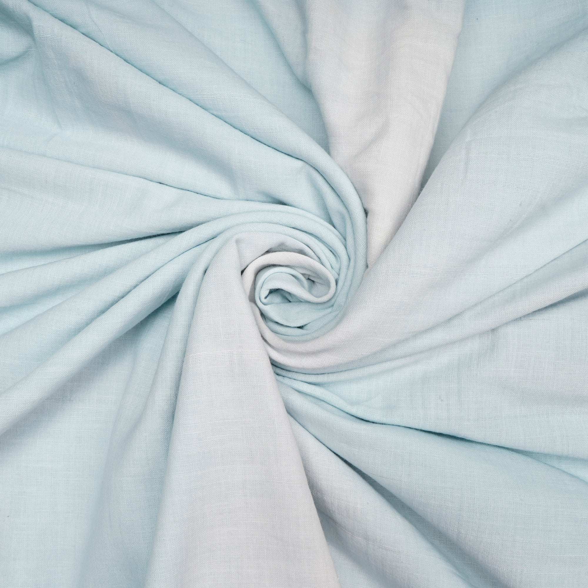 Ice Blue Plain Handspun Handwoven Muslin Cotton Fabric