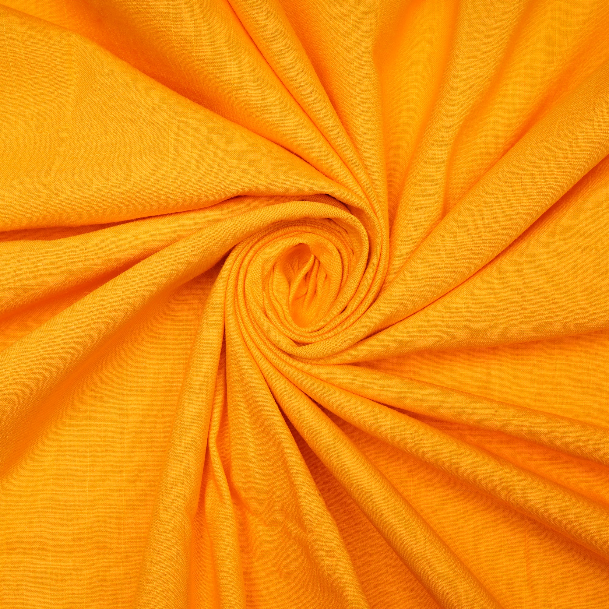 Saffron Piece Dyed Handwoven Handspun Muslin Cotton Fabric