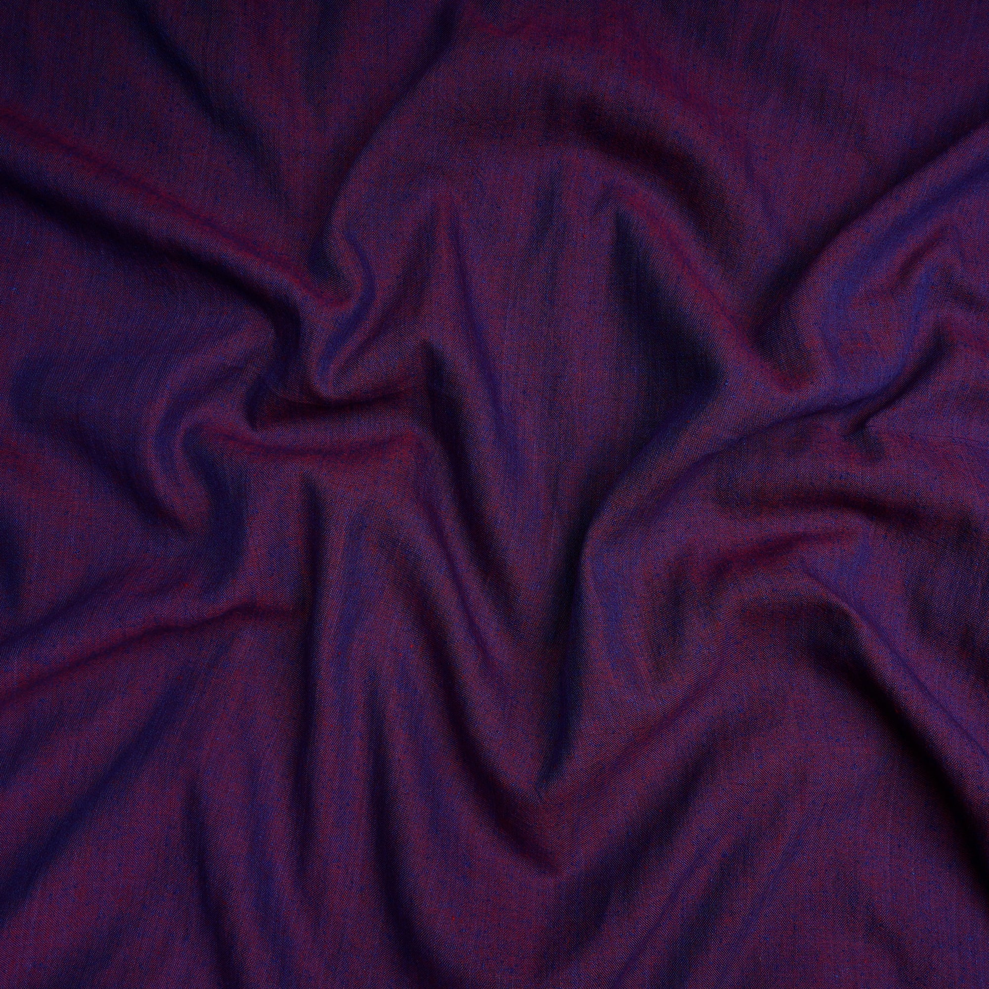 Blue-Red Yarn Dyed HandSpun Handwoven Matka Silk Fabric