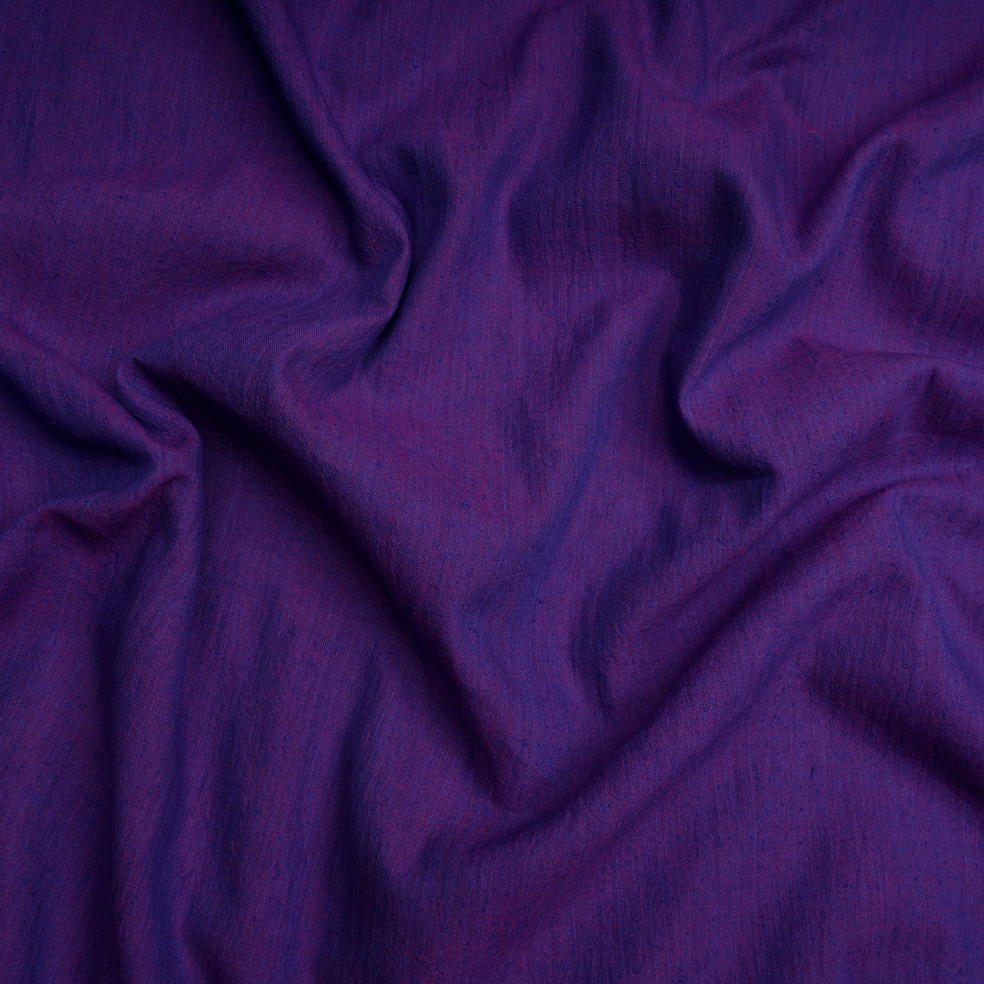 Purple Yarn Dyed Handspun Handwoven Matka Silk Fabric