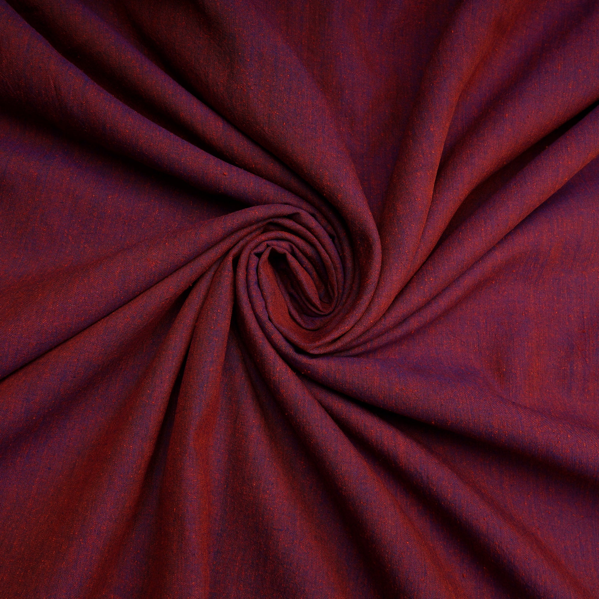 Purple-Red Yarn Dyed Handspun Hamdwoven Matka Silk Fabric