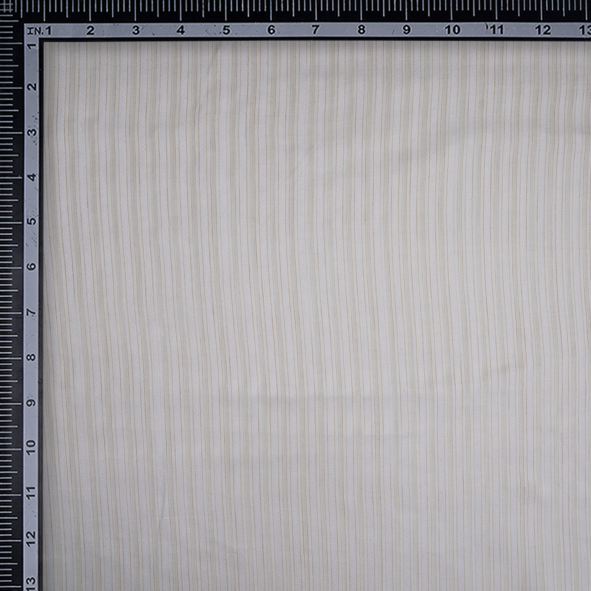 Off-White Color Striped Viscose Fabric