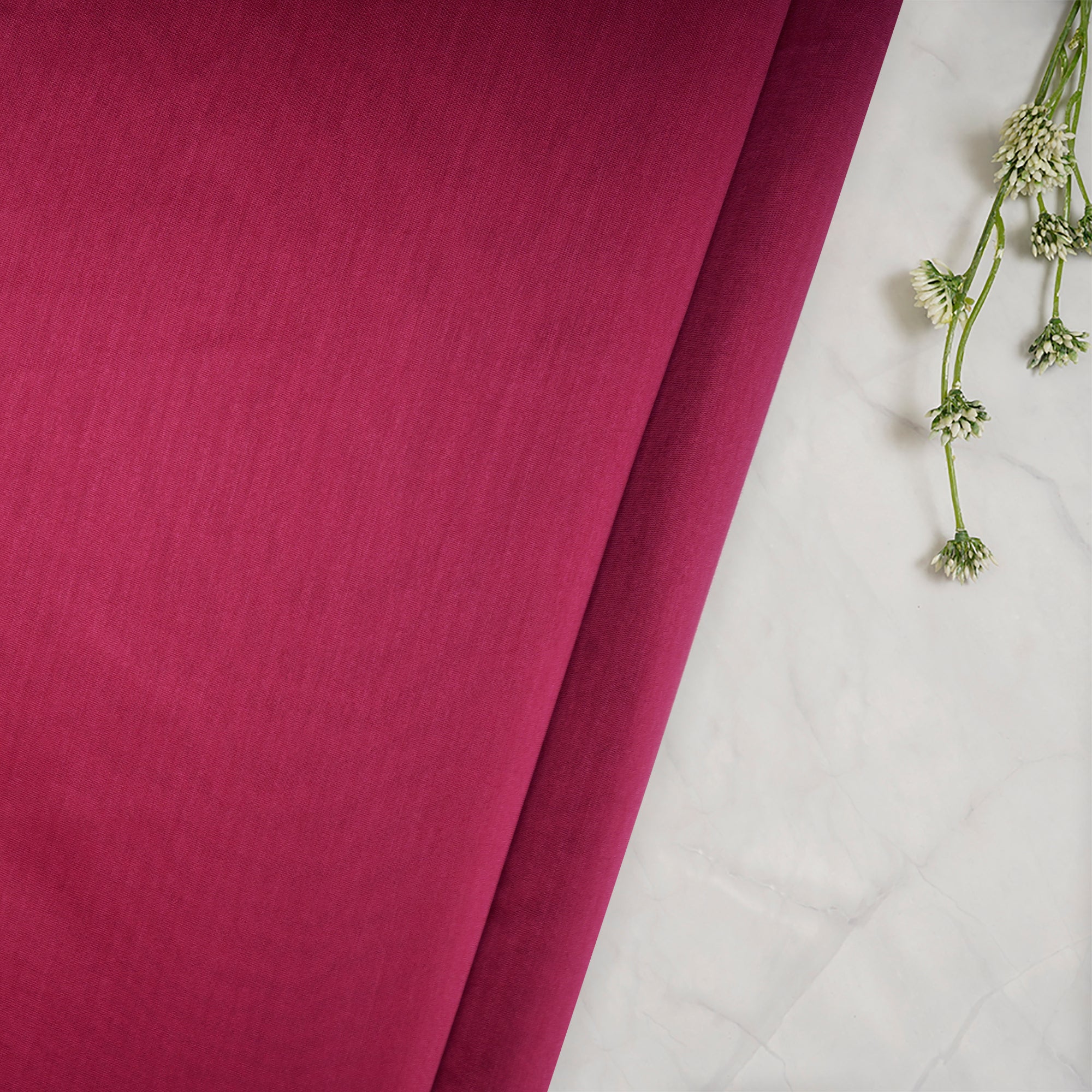 Fuchsia Pink Piece Dyed 70 GLM Pure Chanderi Fabric