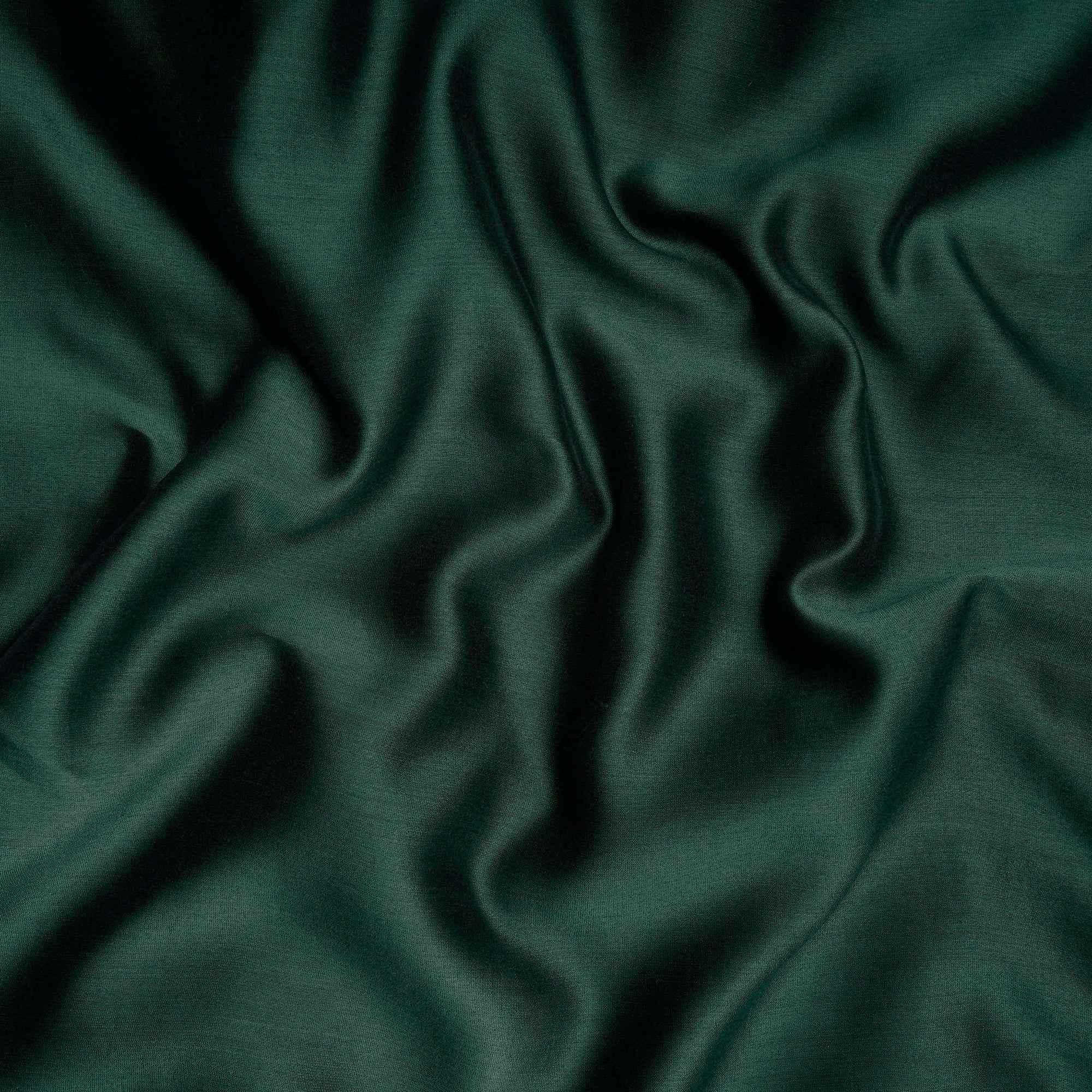 Dark Green Piece Dyed 70 GLM Pure Chanderi Fabric