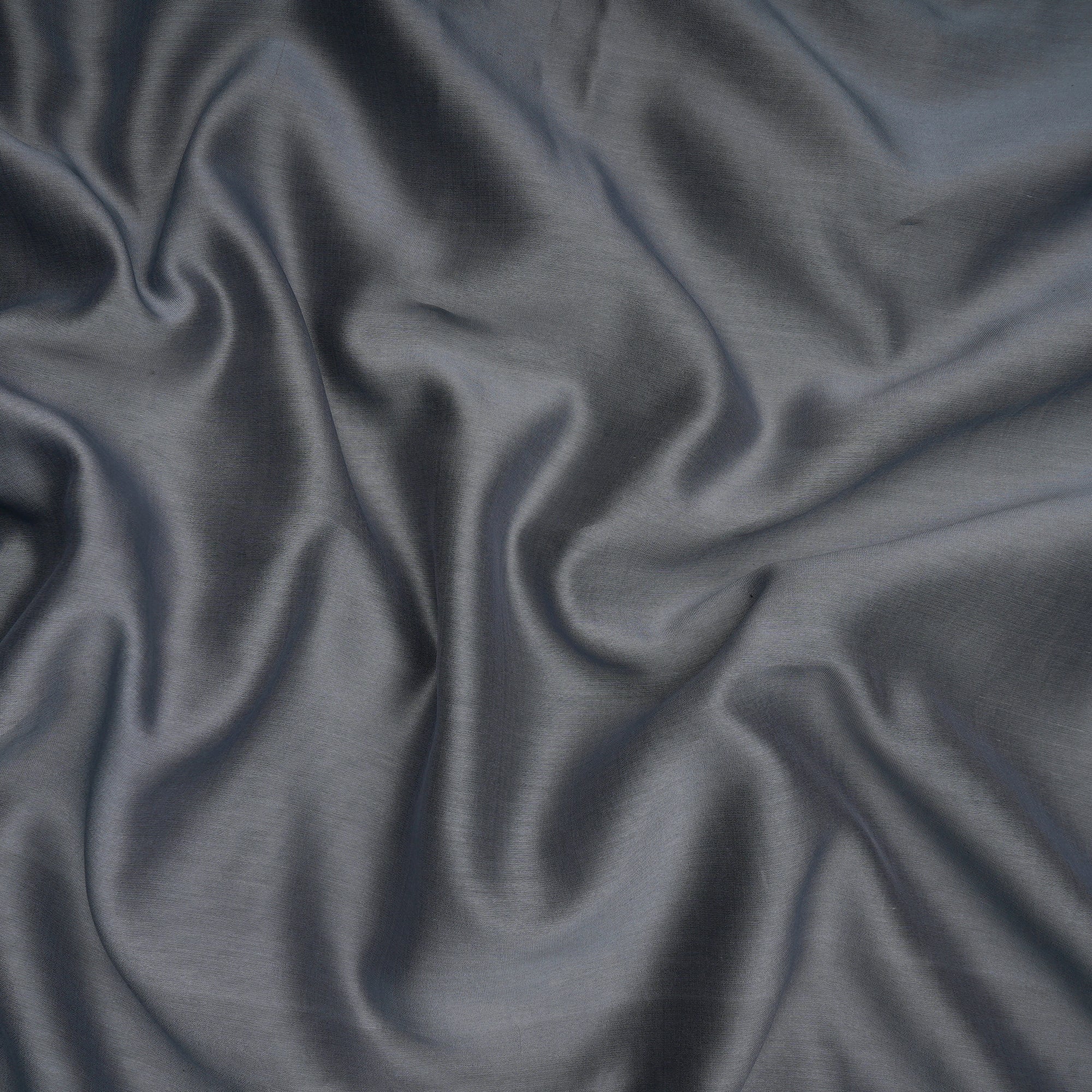 Light Grey Piece Dyed 70 GLM Pure Chanderi Fabric