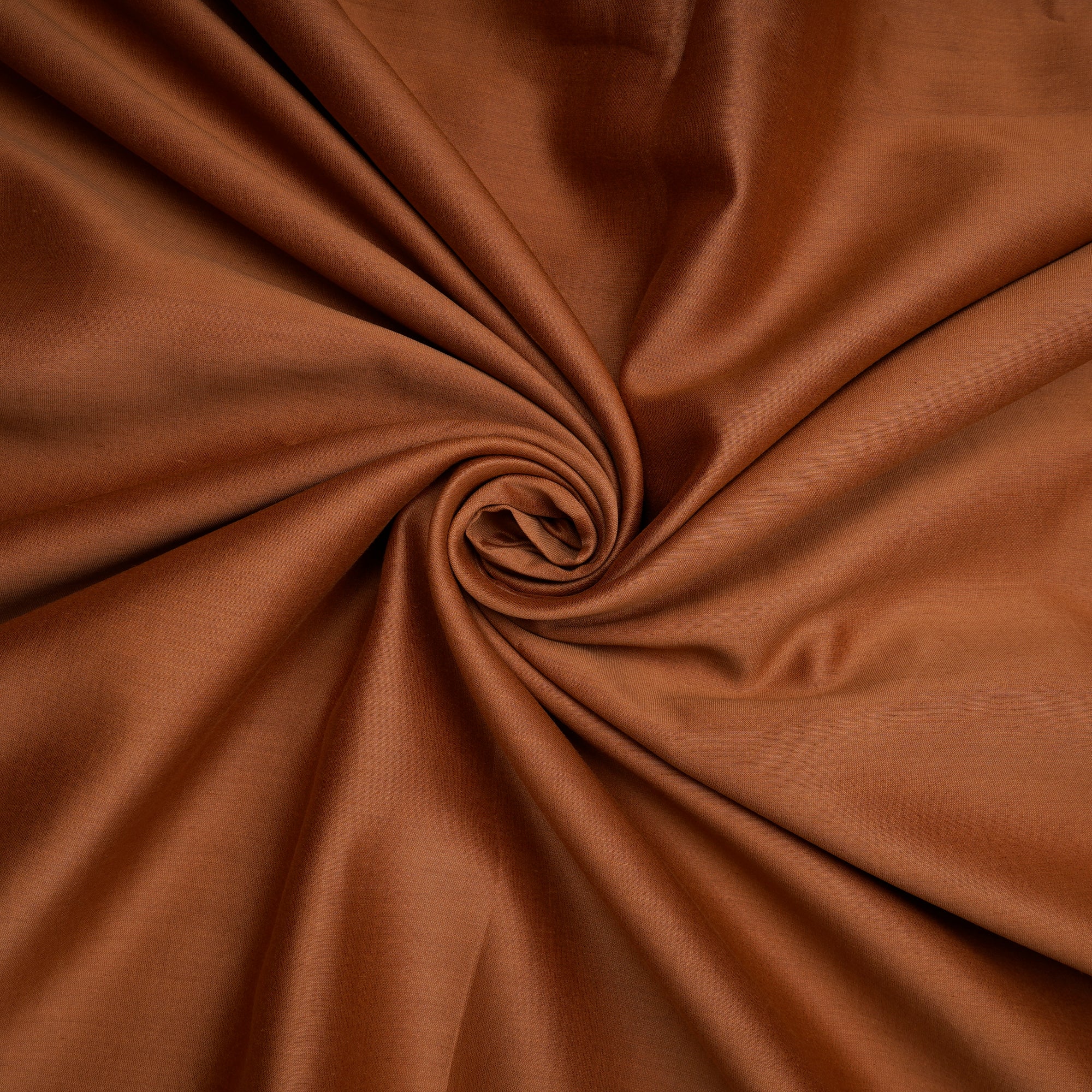 Amber Brown Piece Dyed Pure Chanderi Fabric