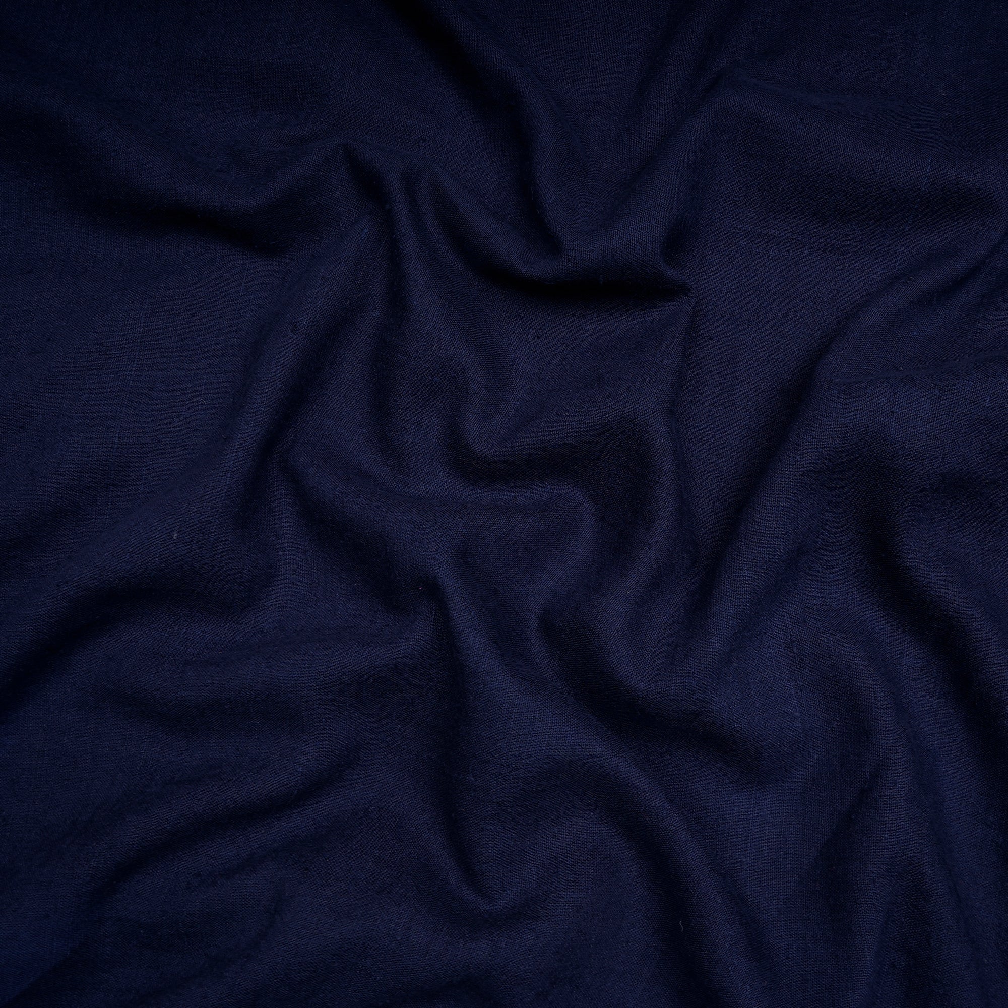 Space Blue Color Natural Matka Silk Fabric