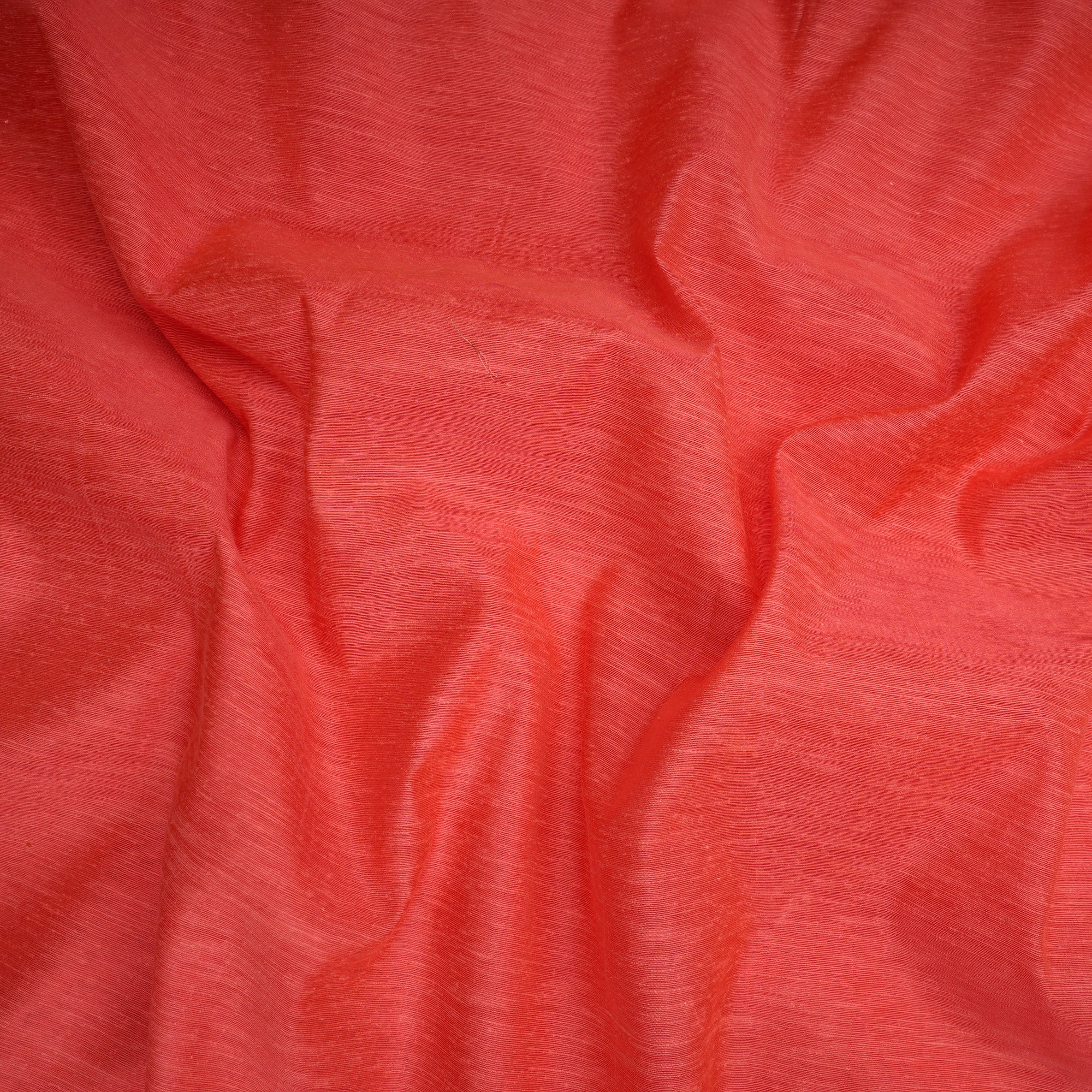Poppy Red Natural Noile Silk Fabric