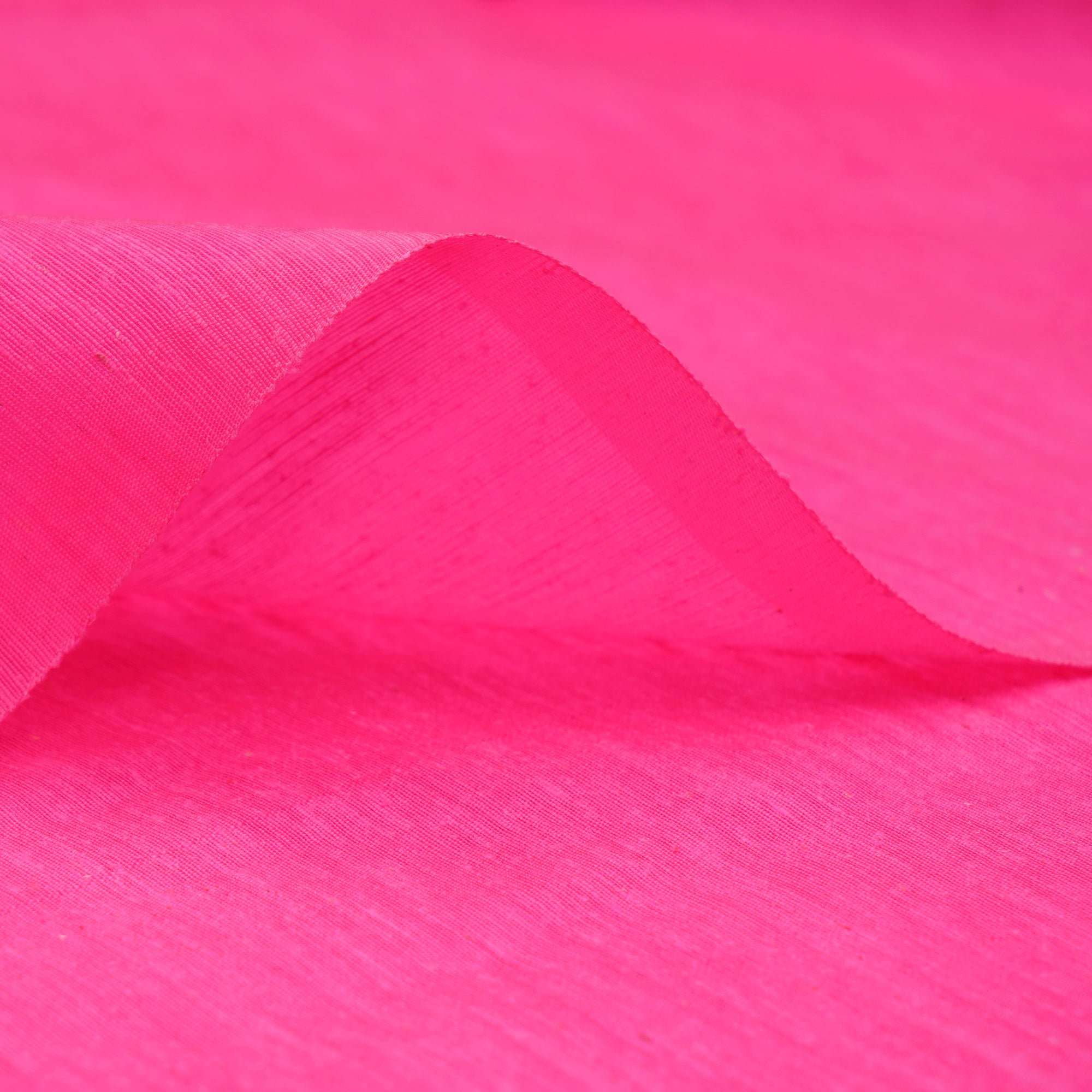 Neon Pink Natural Noile Silk Fabric