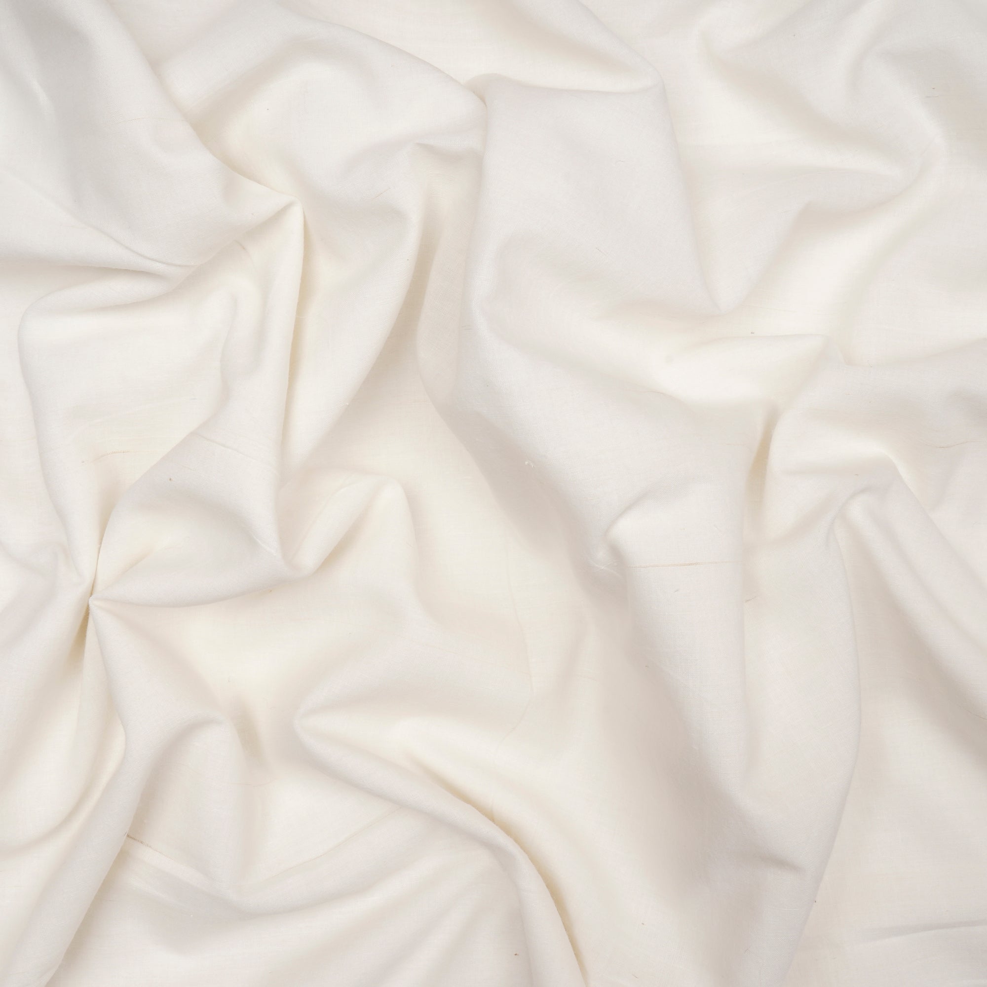 White Plain Dyeable Handspun Handwoven 300 Count Cotton Fabric