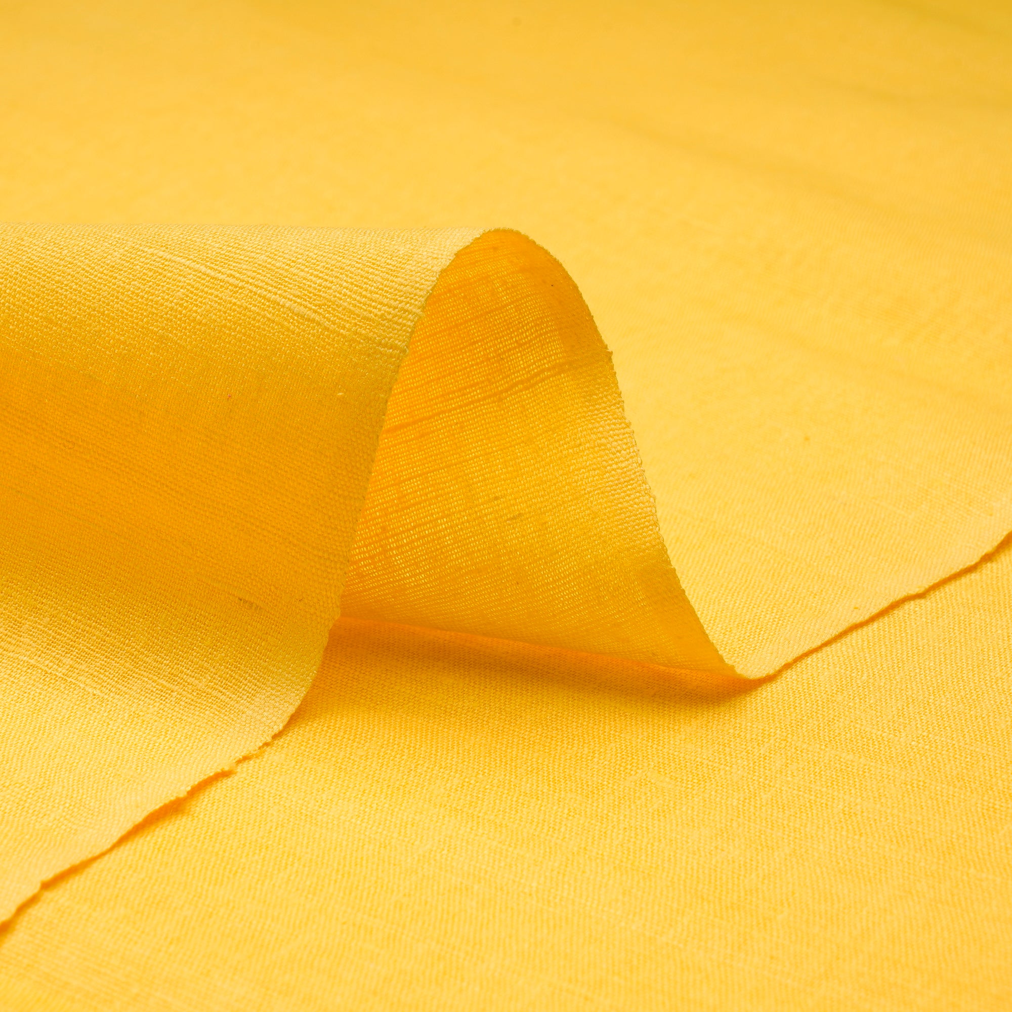 Yellow Color Matka Silk Fabric