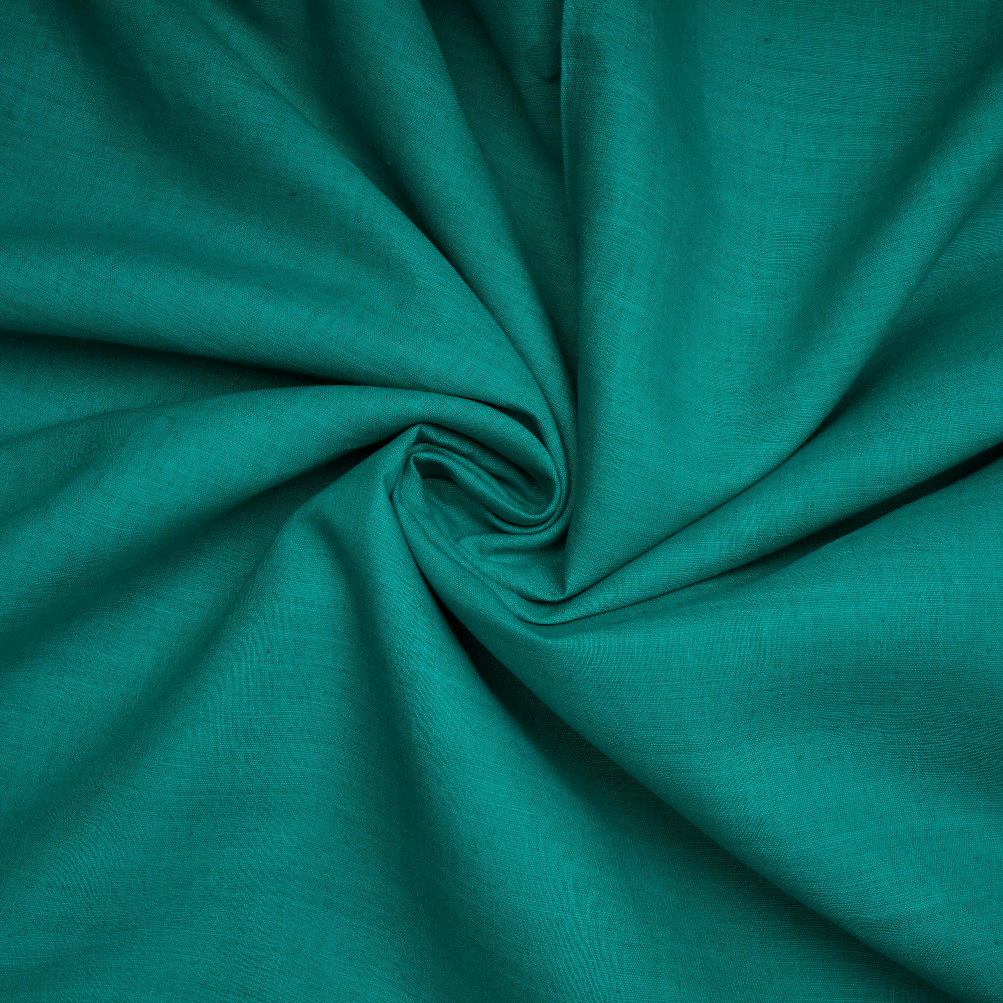 Bright Aqua  Plain Handwoven Pure Matka Silk Fabric